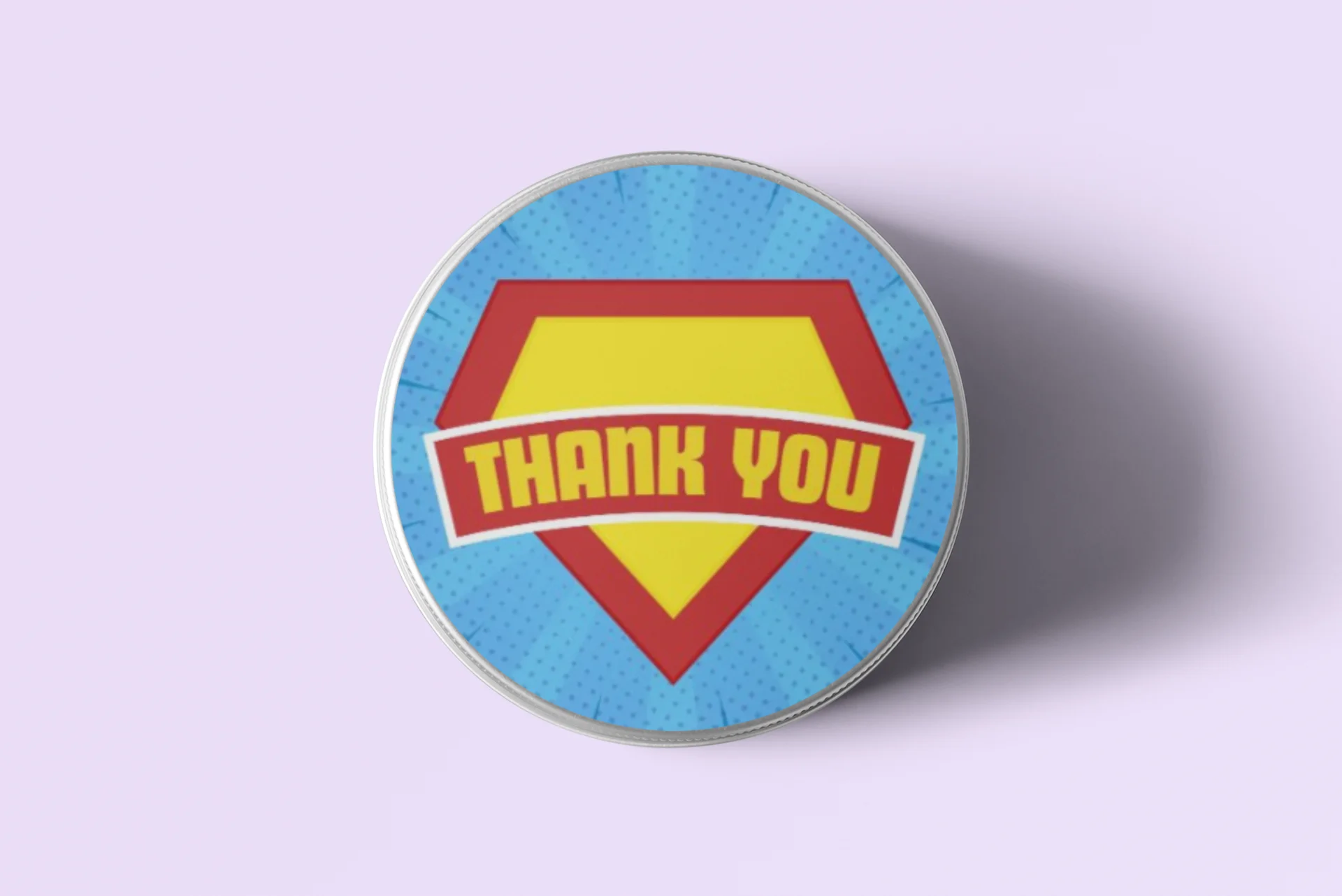 Superhero Theme- Return Gift/birthday decor Thankyou Sticker (6 CM/Sticker/Mixcolour/24Pcs) - Premium Handcrafted 300 GSM Return Gift Label Stickers by Party Decor Mall India - View 6