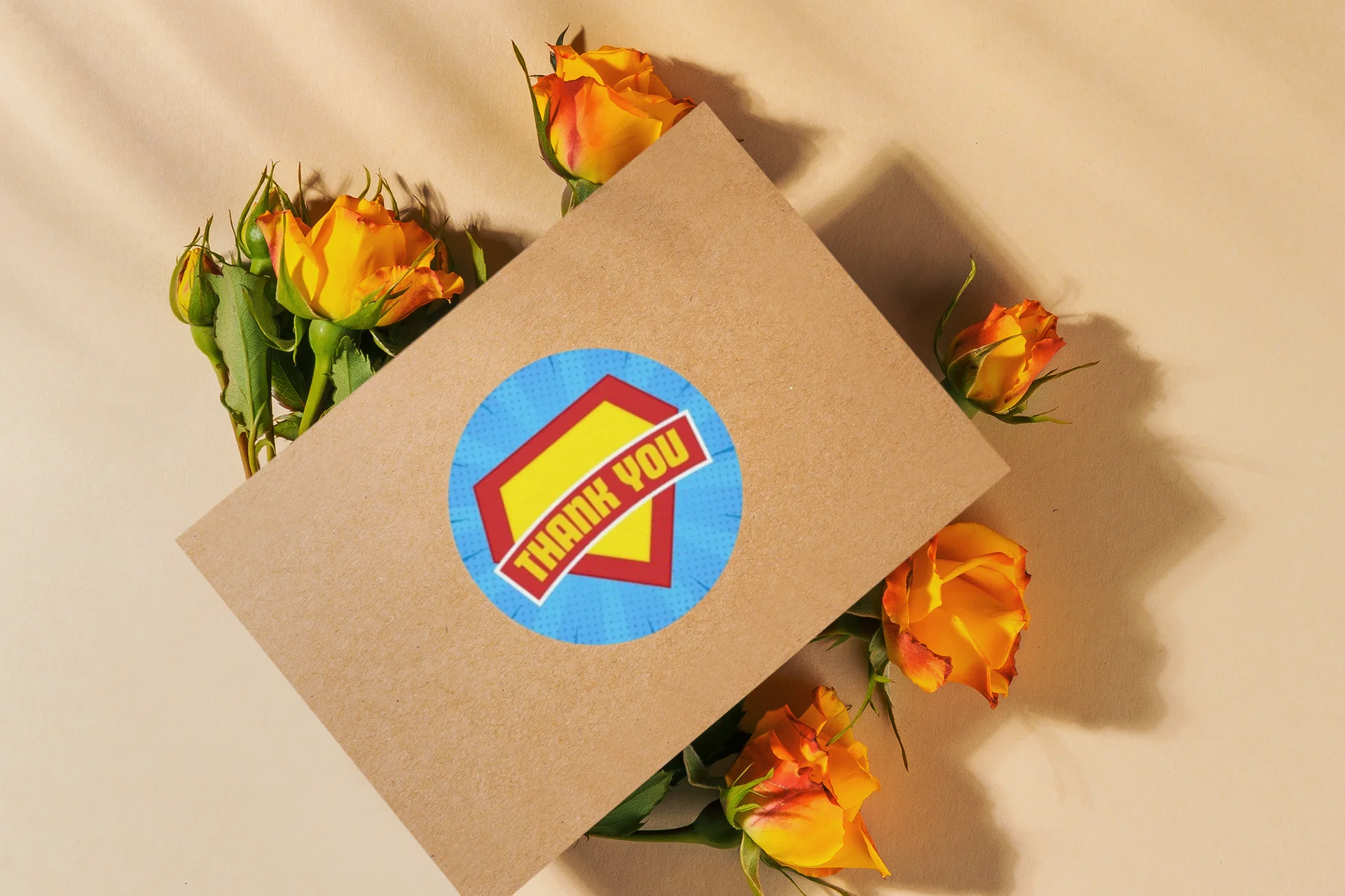Superhero Theme- Return Gift/birthday decor Thankyou Sticker (6 CM/Sticker/Mixcolour/24Pcs) - Premium Handcrafted 300 GSM Return Gift Label Stickers by Party Decor Mall India - View 7