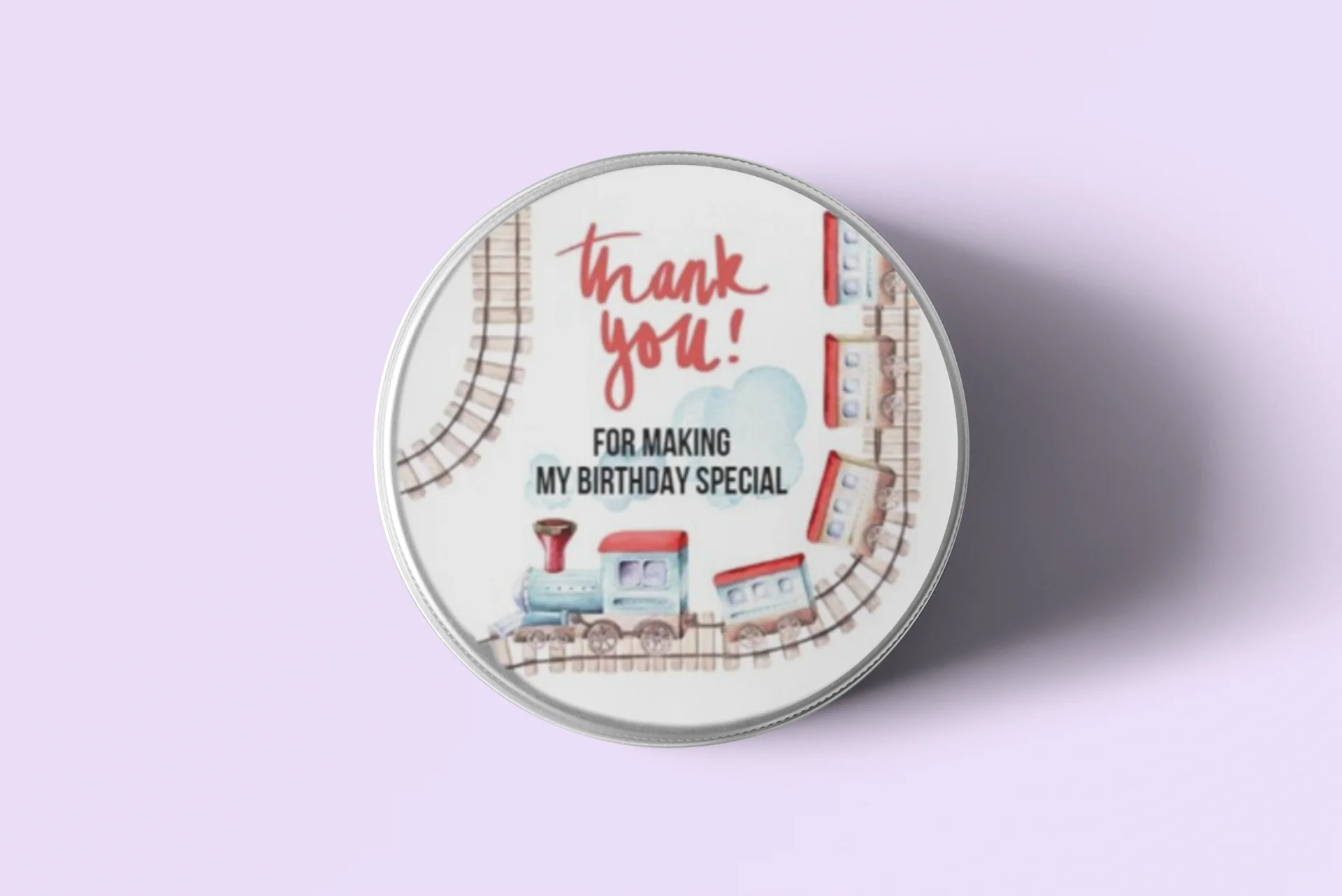 Train Theme- Return Gift/birthday decor Thankyou Sticker (6 CM/Sticker/Mixcolour/24Pcs) - Premium Handcrafted 300 GSM Return Gift Label Stickers by Party Decor Mall India - View 7