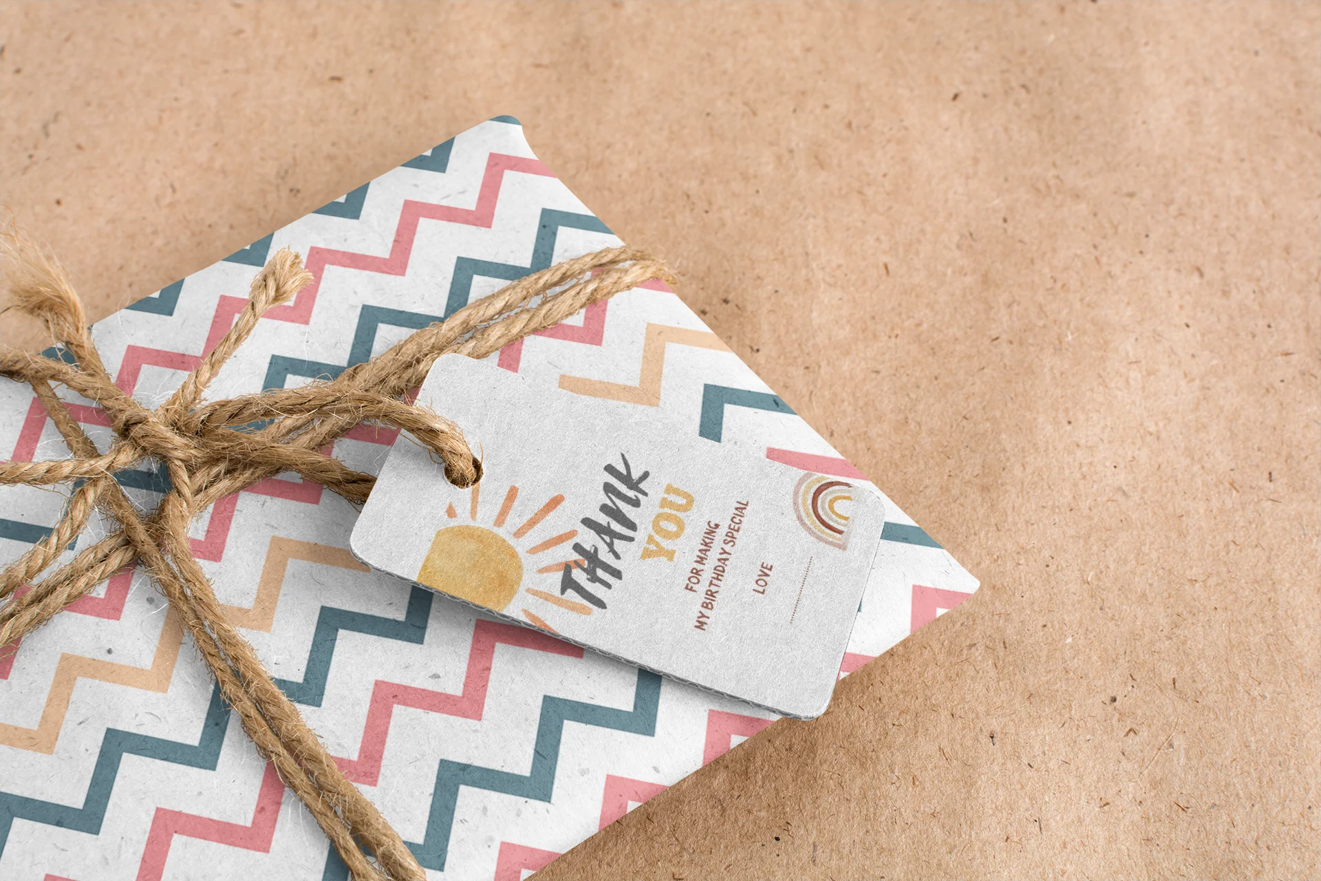 Sunsine Theme Birthday Favour Tags (2 x 3.5 inches/250 GSM Cardstock/Multicolour/30Pcs) - Premium Handcrafted 300 GSM Thank You Cards by Party Decor Mall India - View 6
