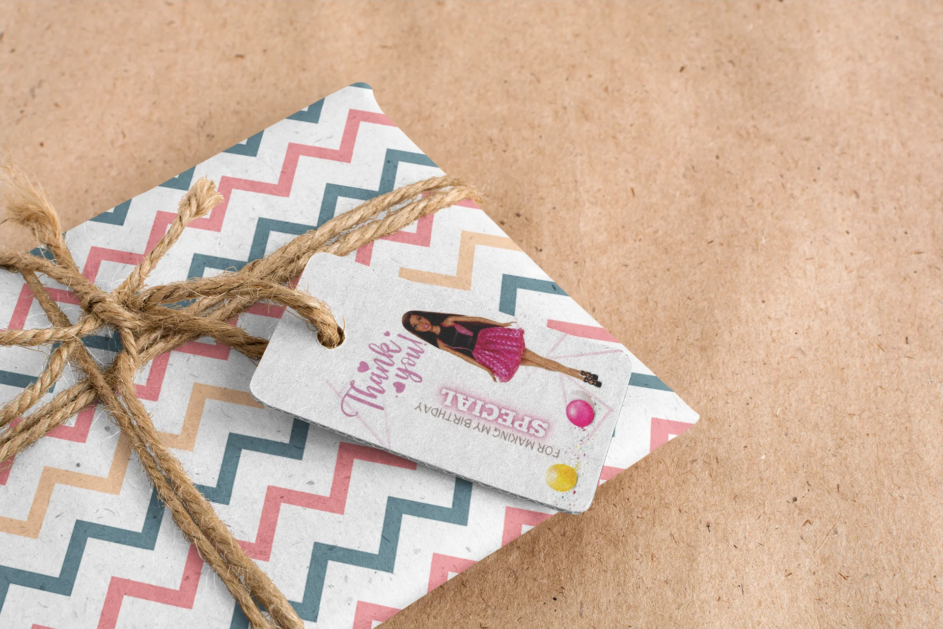 Barbie Black Theme Birthday Favour Tags (2 x 3.5 inches/250 GSM Cardstock/Pink, Black, and White/30Pcs) - Premium Handcrafted 300 GSM Thank You Cards by Party Decor Mall India - View 8