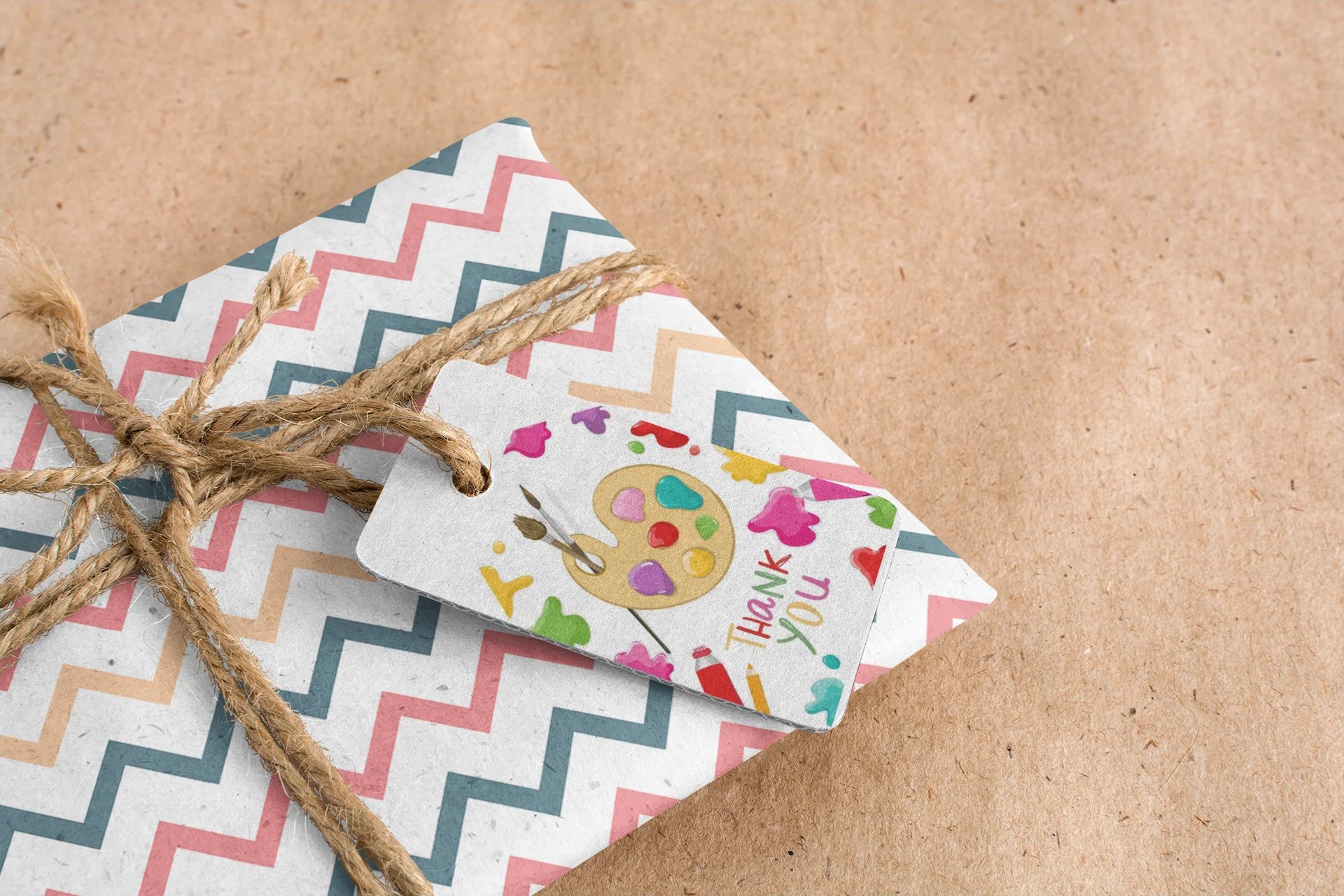 Craft Theme Birthday Favour Tags (2 x 3.5 inches/250 GSM Cardstock/Mixcolour/30Pcs) - Premium Handcrafted 300 GSM Thank You Cards by Party Decor Mall India - View 8
