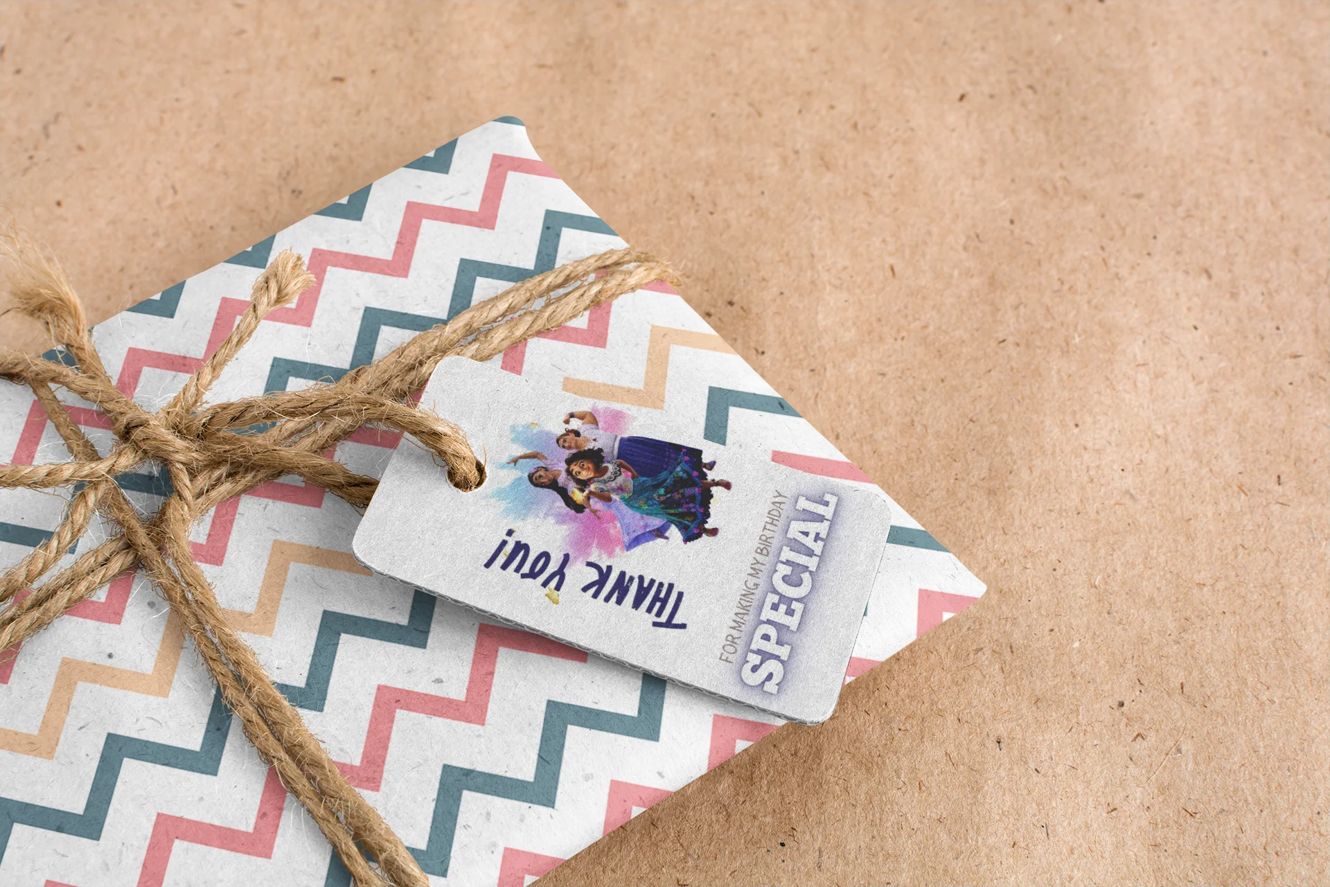 Encanto Theme Birthday Favour Tags (2 x 3.5 inches/250 GSM Cardstock/Mixcolour/30Pcs) - Premium Handcrafted 300 GSM Thank You Cards by Party Decor Mall India - View 8