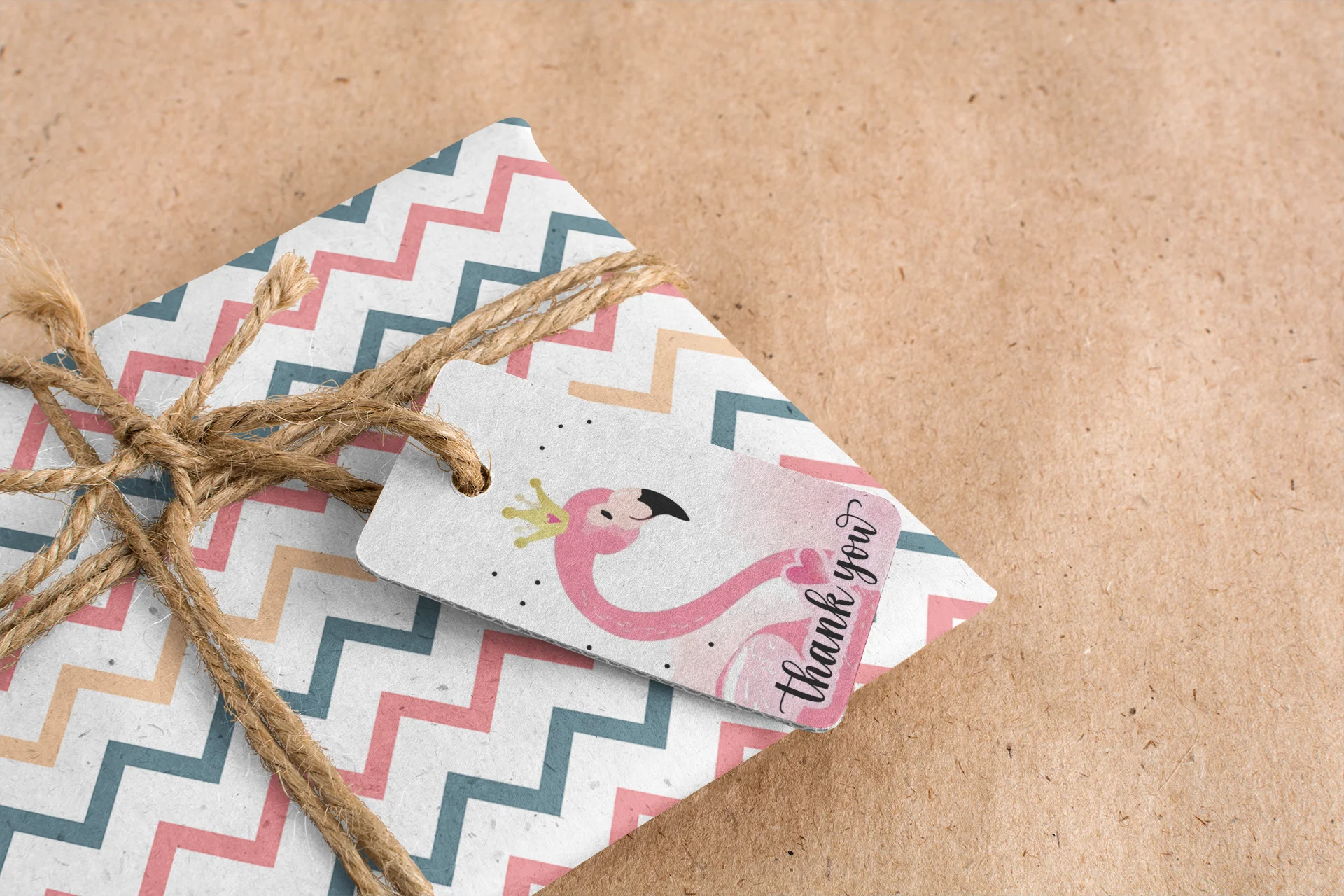 Flamingo Theme Model 2 Birthday Favour Tags (2 x 3.5 inches/250 GSM Cardstock/Mixcolour/30Pcs) - Premium Handcrafted 300 GSM Thank You Cards by Party Decor Mall India - View 8