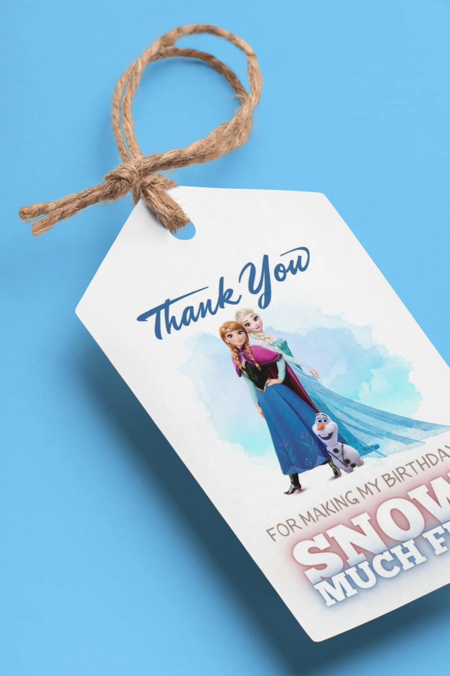 Frozen Theme Model 2 Birthday Favour Tags (2 x 3.5 inches/250 GSM Cardstock/Mixcolour/30Pcs)