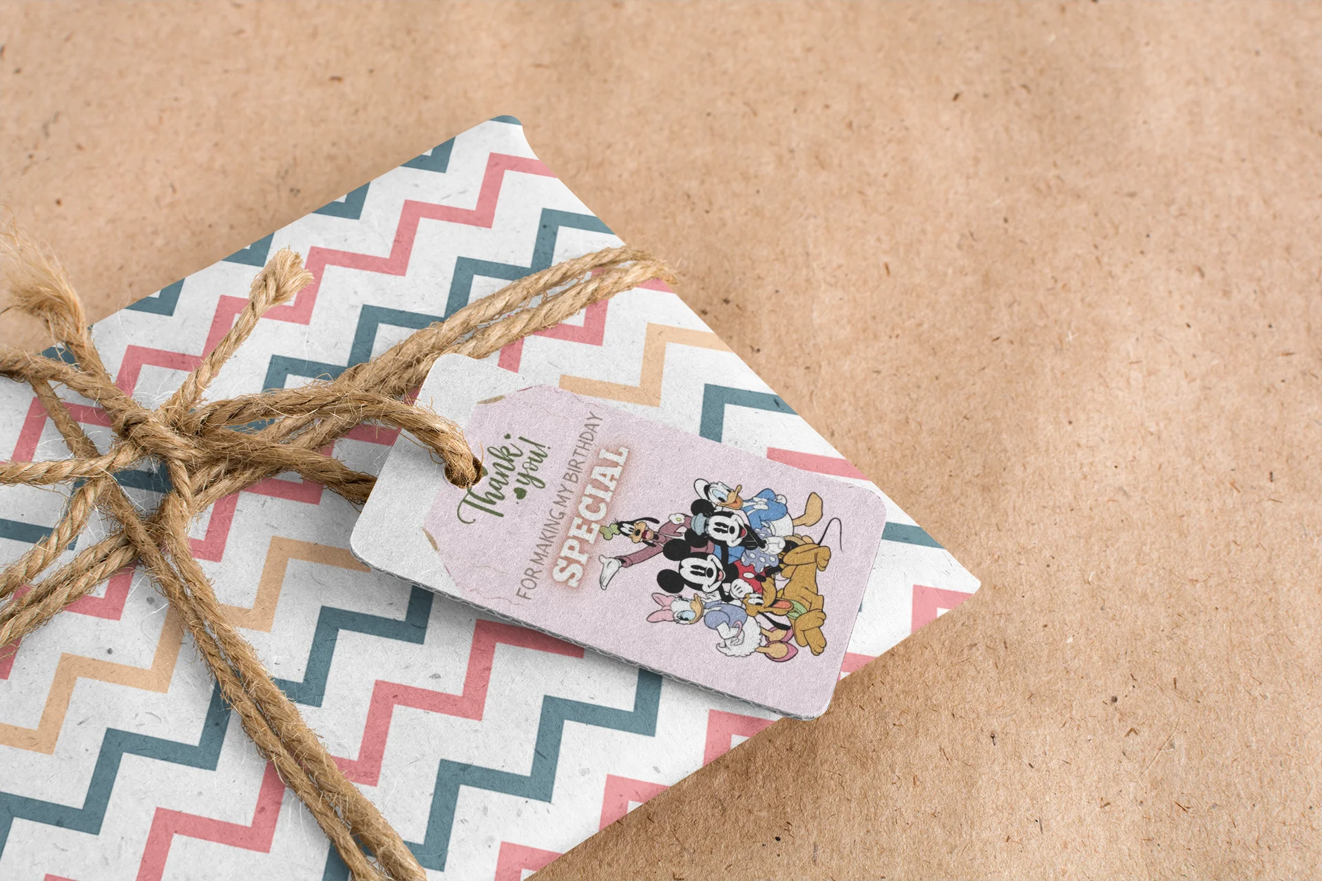 Mickey Club House Theme Birthday Favour Tags (2 x 3.5 inches/250 GSM Cardstock/Mixcolour/30Pcs) - Premium Handcrafted 300 GSM Thank You Cards by Party Decor Mall India - View 4