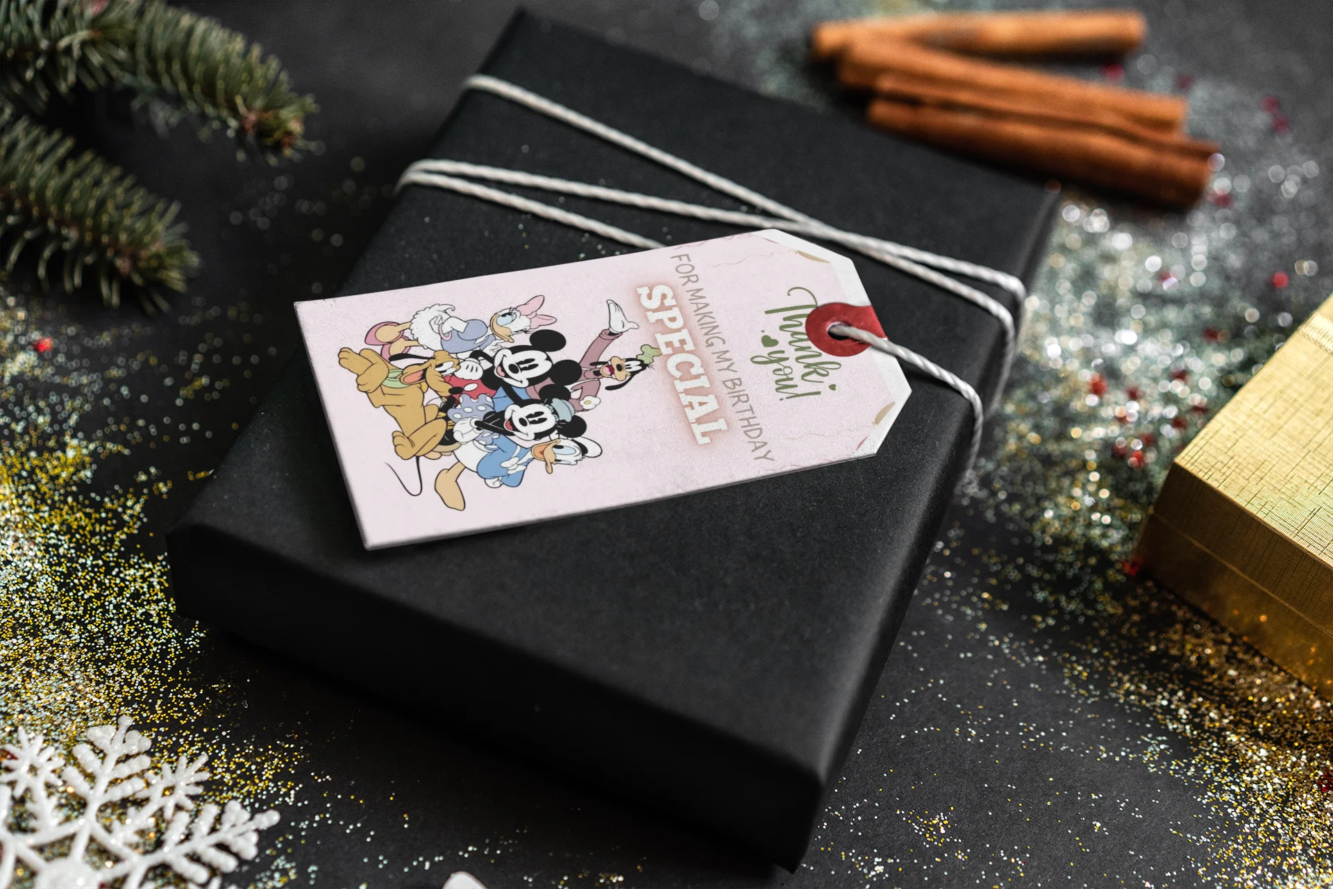 Mickey Club House Theme Birthday Favour Tags (2 x 3.5 inches/250 GSM Cardstock/Mixcolour/30Pcs) - Premium Handcrafted 300 GSM Thank You Cards by Party Decor Mall India - View 8