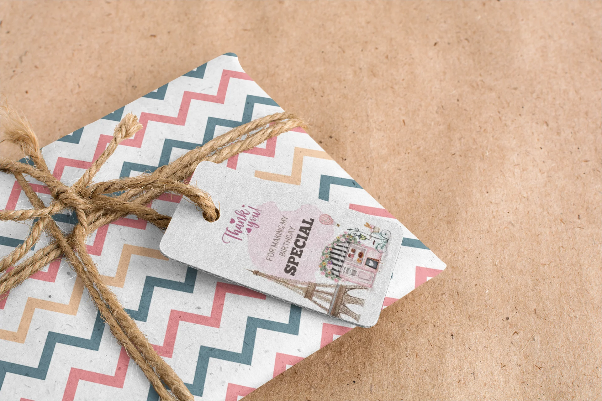 Paris Theme Birthday Favour Tags (2 x 3.5 inches/250 GSM Cardstock/Mixcolour/30Pcs) - Premium Handcrafted 300 GSM Thank You Cards by Party Decor Mall India - View 8
