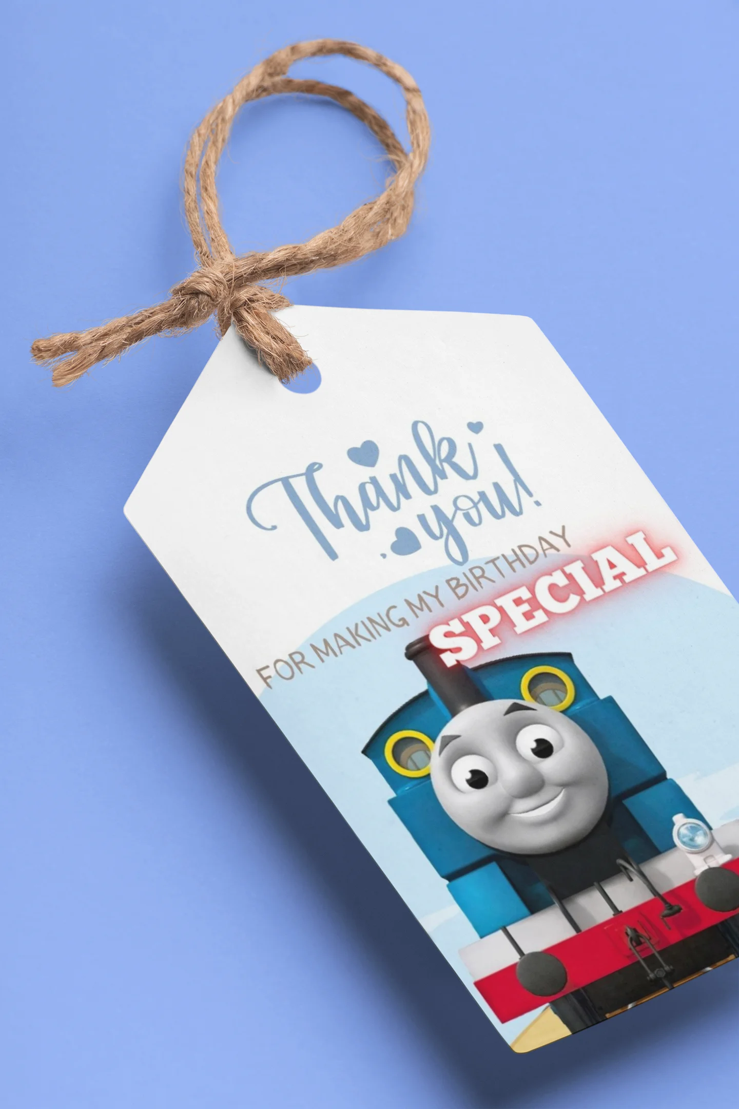 Thomas The Train Theme Birthday Favour Tags (2 x 3.5 inches/250 GSM Cardstock/Mixcolour/30Pcs)