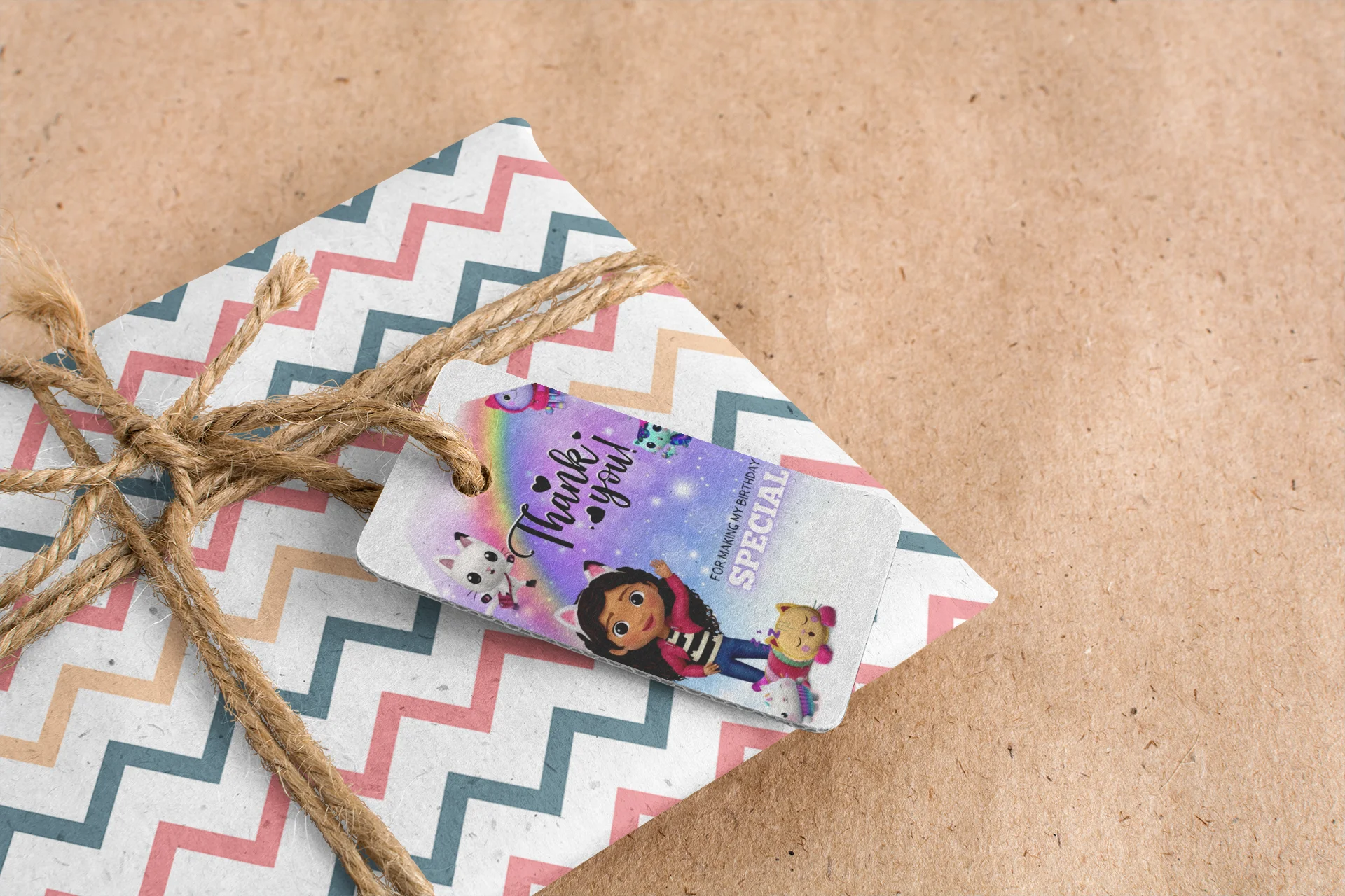 Jungle Theme Birthday Favour Tags (2 x 3.5 inches/250 GSM Cardstock/Mixcolour/30Pcs) - Premium Handcrafted 300 GSM Thank You Cards by Party Decor Mall India - View 6