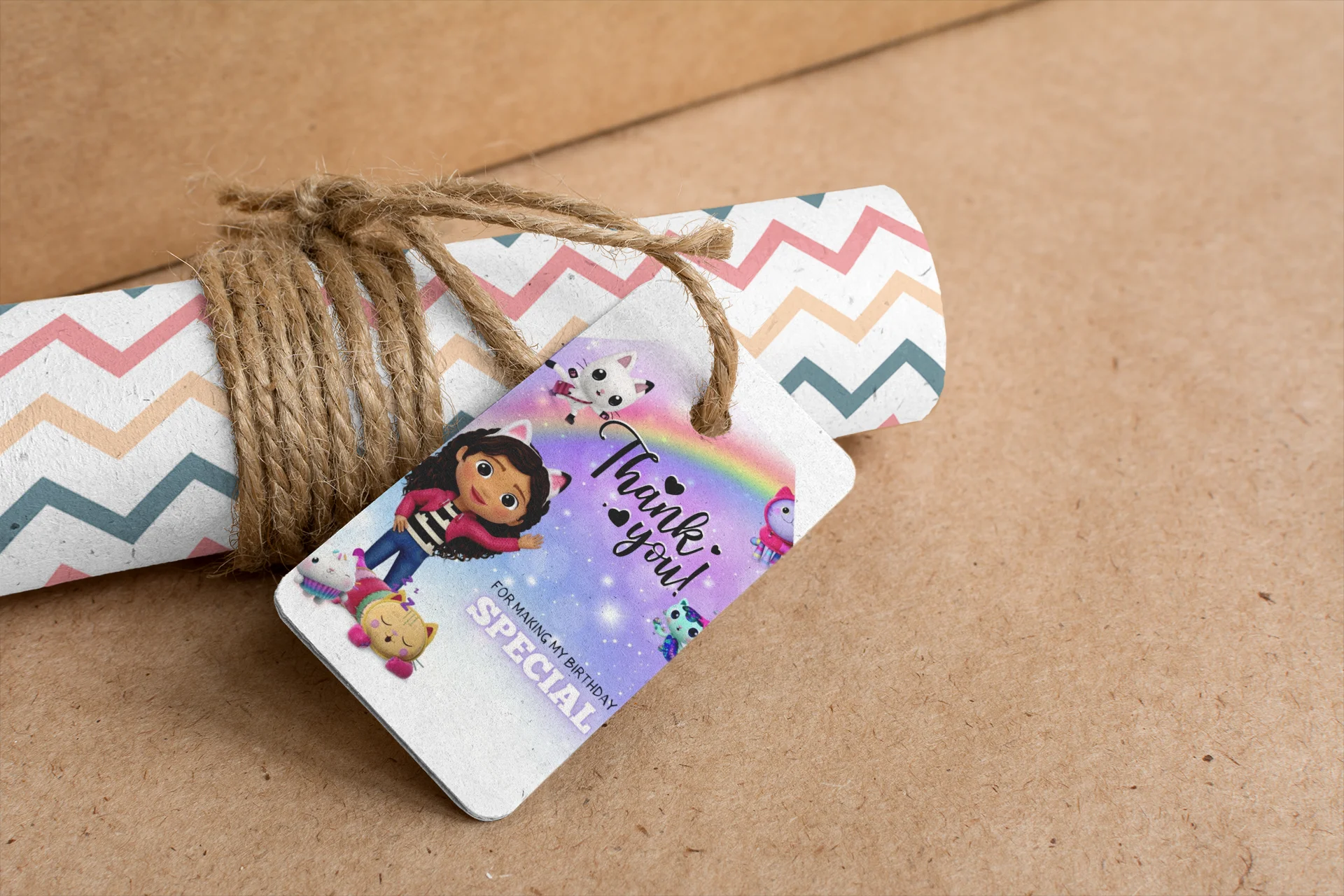 Jungle Theme Birthday Favour Tags (2 x 3.5 inches/250 GSM Cardstock/Mixcolour/30Pcs) - Premium Handcrafted 300 GSM Thank You Cards by Party Decor Mall India - View 7
