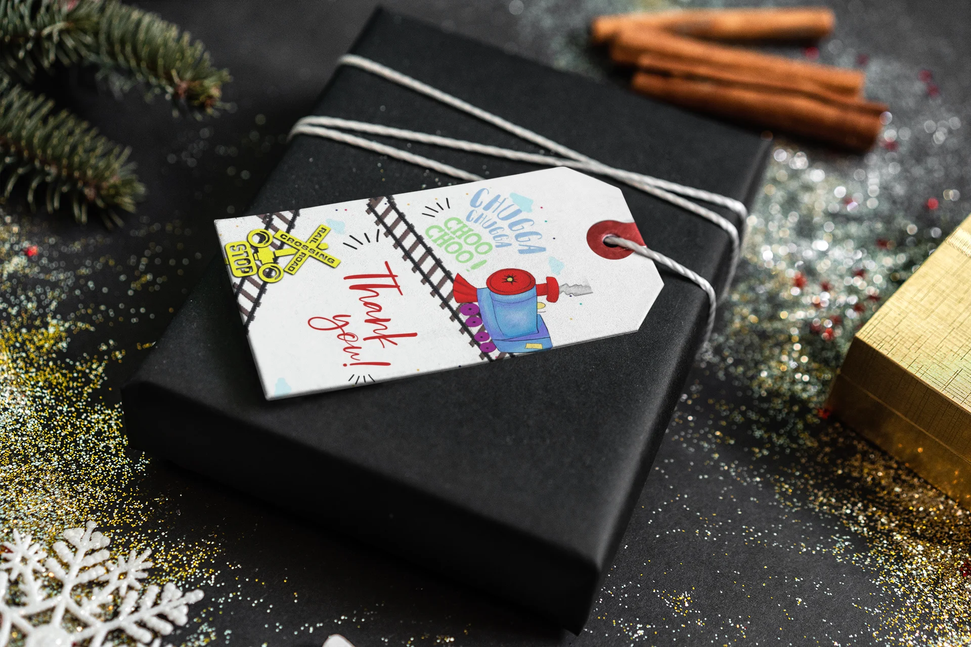 Train Theme Model 2 Birthday Favour Tags (2 x 3.5 inches/250 GSM Cardstock/Multicolour/30Pcs) - Premium Handcrafted 300 GSM Thank You Cards by Party Decor Mall India - View 8