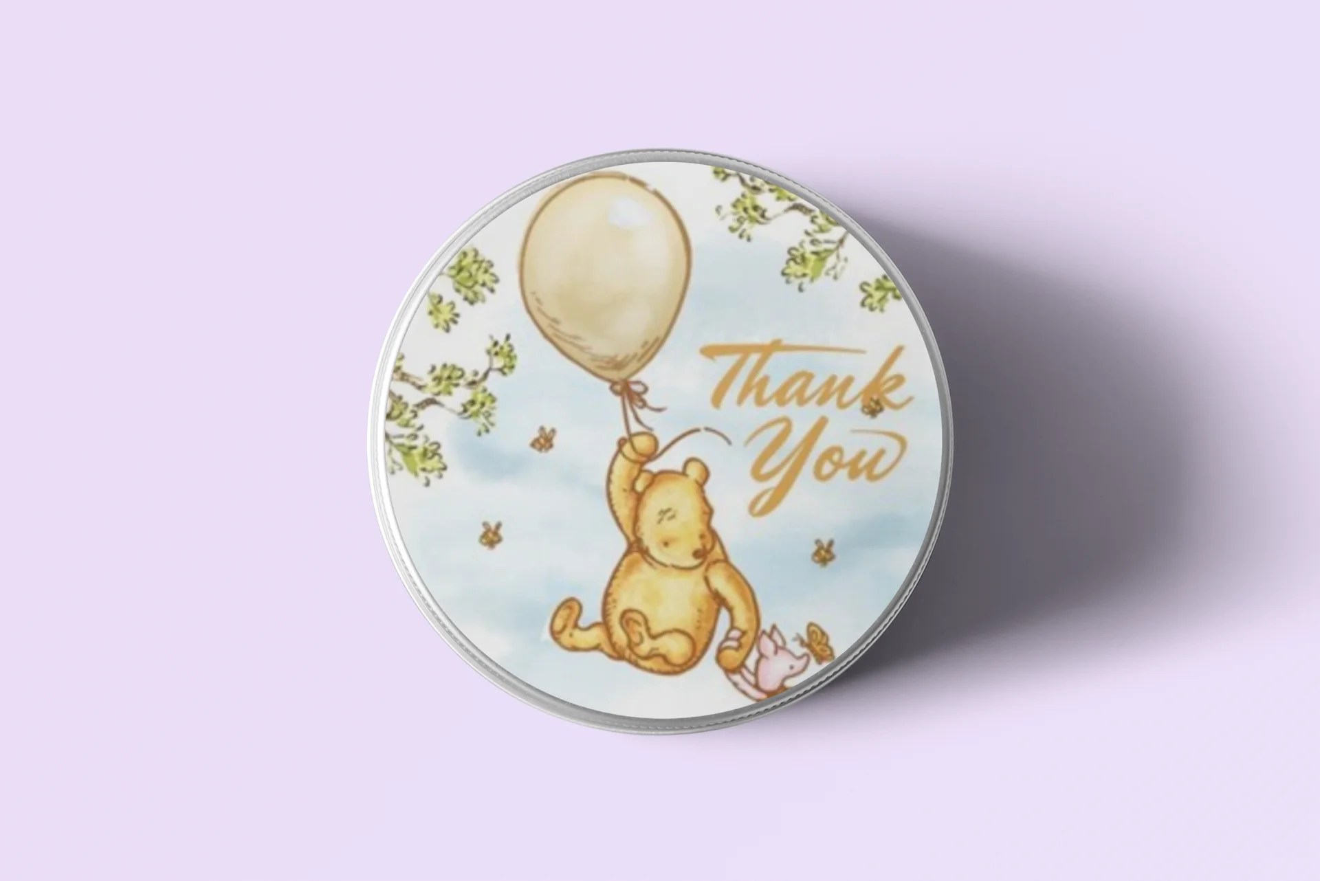 Winnie The Pooh Theme- Return Gift/birthday decor Thankyou Sticker (6 CM/Sticker/Multicolour/24Pcs) - Premium Handcrafted 300 GSM Return Gift Label Stickers by Party Decor Mall India - View 4