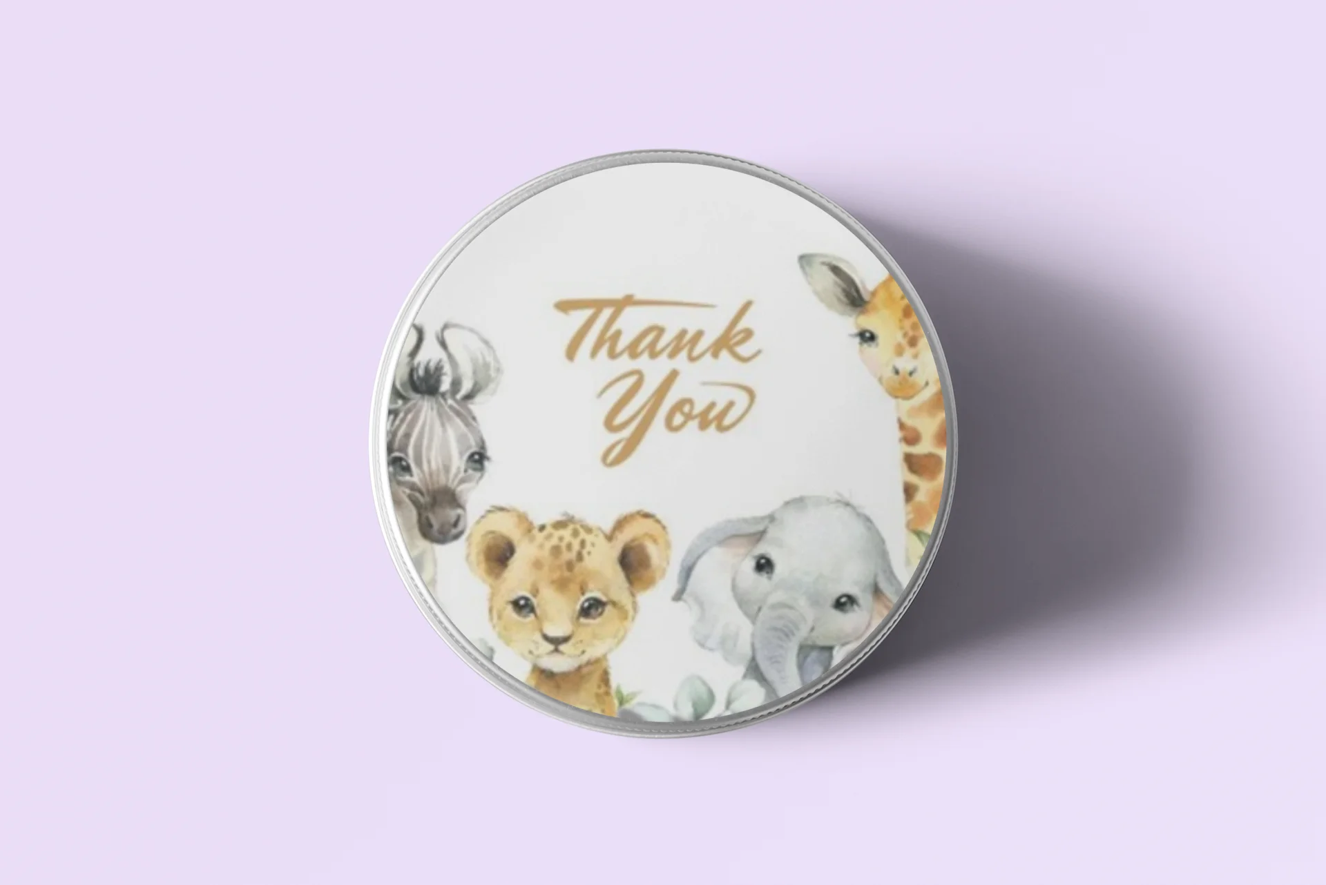 Animals Theme- Return Gift/birthday decor Thankyou Sticker (6 CM/Sticker/Multicolour/24Pcs) - Premium Handcrafted 300 GSM Return Gift Label Stickers by Party Decor Mall India - View 4