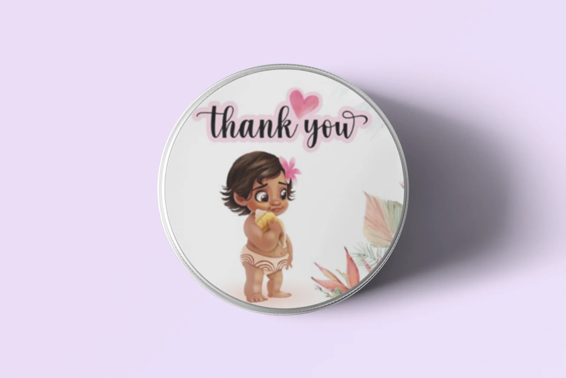 Moana Theme- Return Gift/birthday decor Thankyou Sticker (6 CM/Sticker/Multicolour/24Pcs) - Premium Handcrafted 300 GSM Return Gift Label Stickers by Party Decor Mall India - View 5