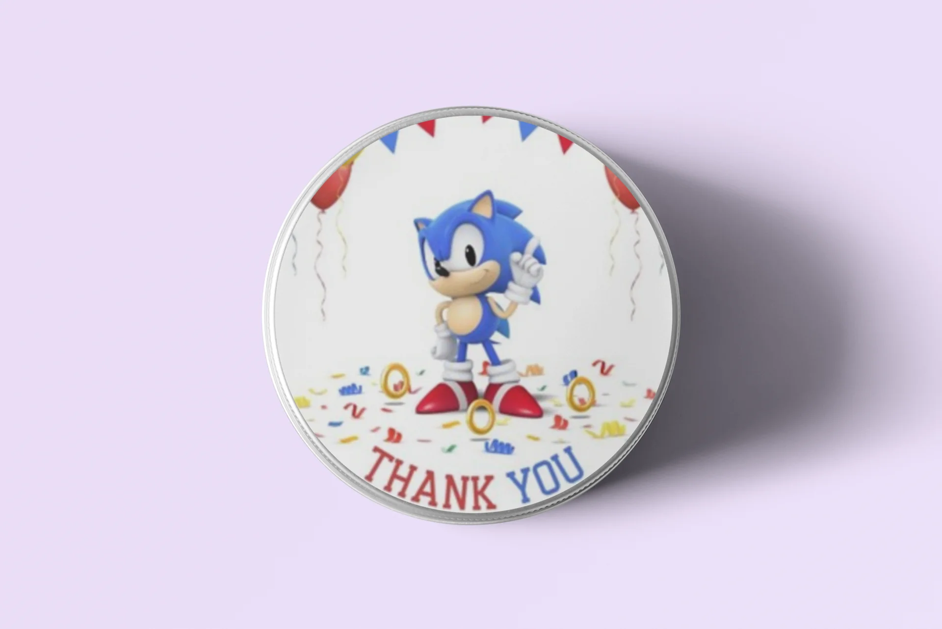 Sonic Theme- Return Gift/birthday decor Thankyou Sticker (6 CM/Sticker/Multicolour/24Pcs) - Premium Handcrafted 300 GSM Return Gift Label Stickers by Party Decor Mall India - View 4