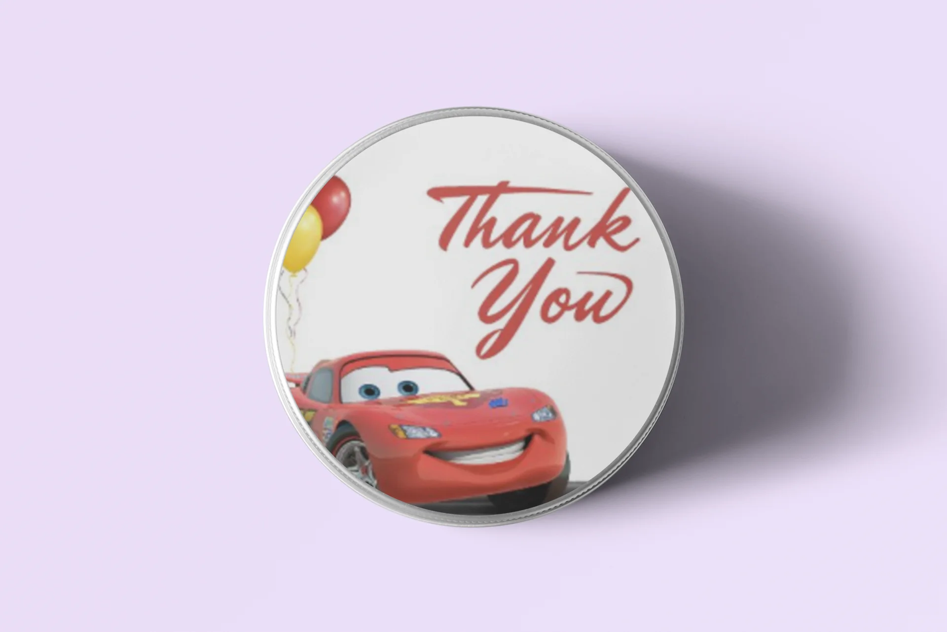 Disney Car Theme- Return Gift/birthday decor Thankyou Sticker (6 CM/Sticker/Multicolour/24Pcs) - Premium Handcrafted 300 GSM Return Gift Label Stickers by Party Decor Mall India - View 4