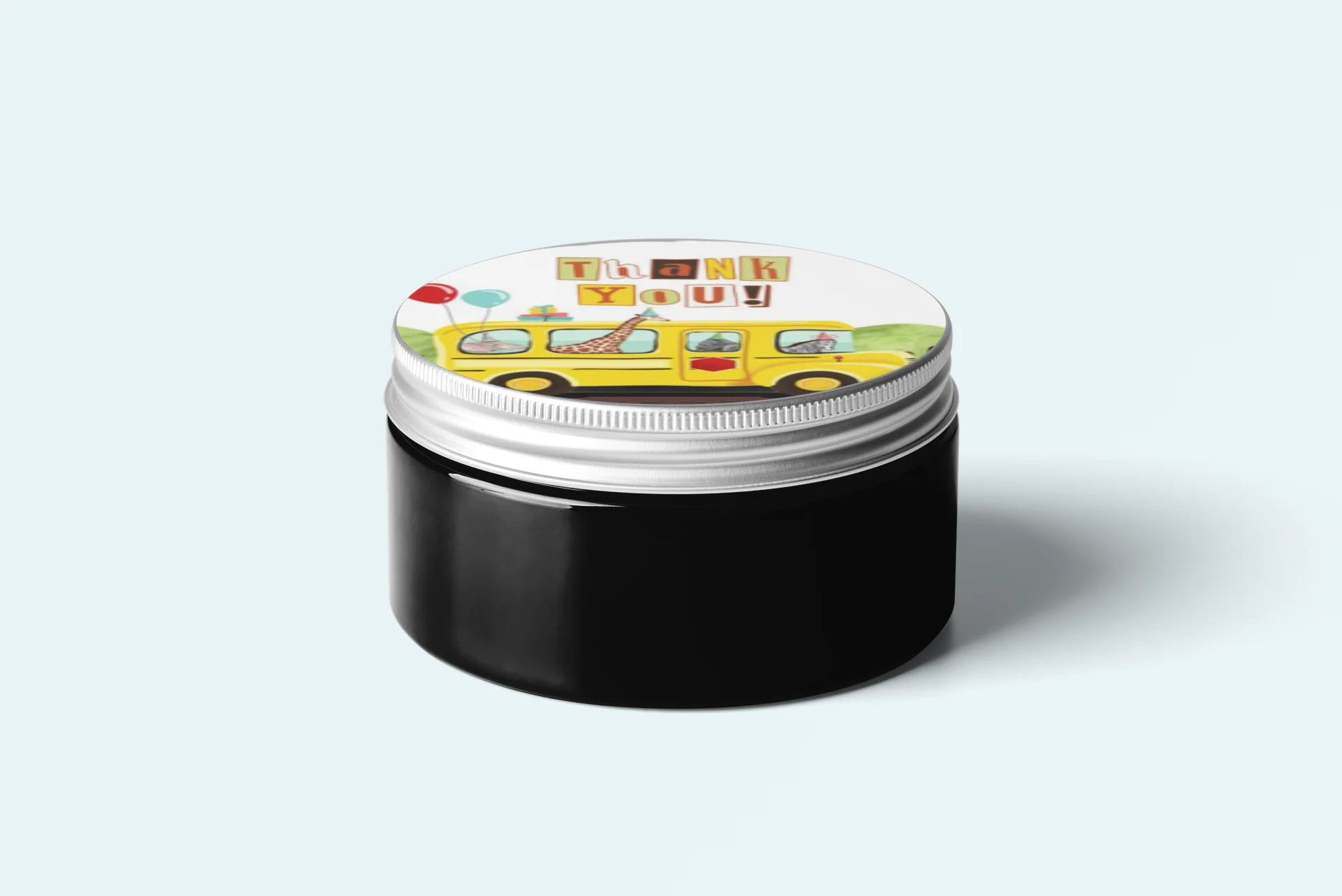 Weels On The Bus Theme- Return Gift/birthday decor Thankyou Sticker (6 CM/Sticker/Multicolour/24Pcs) - Premium Handcrafted 300 GSM Return Gift Label Stickers by Party Decor Mall India - View 6