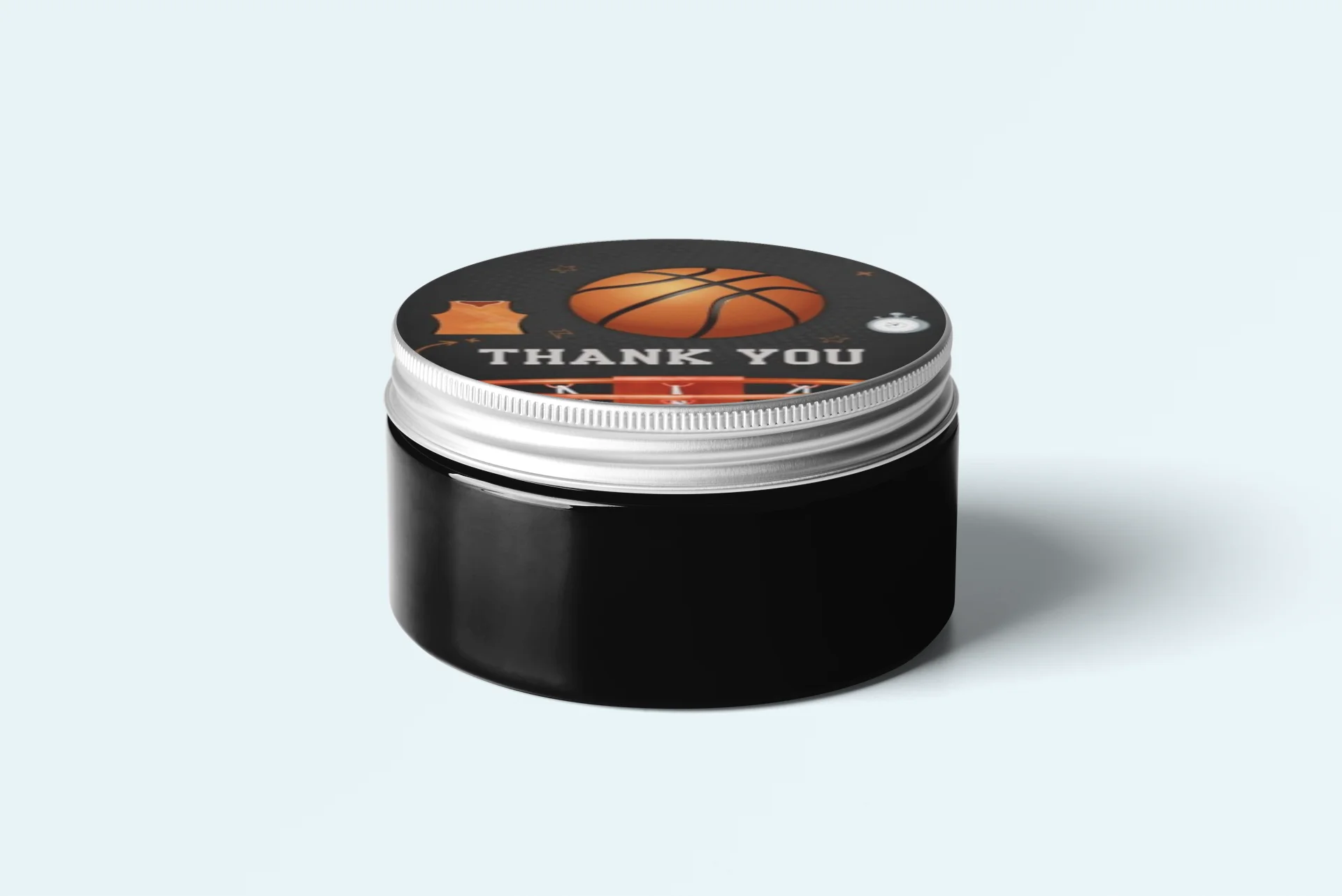 Basketball Theme- Return Gift/birthday decor Thankyou Sticker (6 CM/Sticker/Orange, White , Black/24Pcs) - Premium Handcrafted 300 GSM Return Gift Label Stickers by Party Decor Mall India - View 5