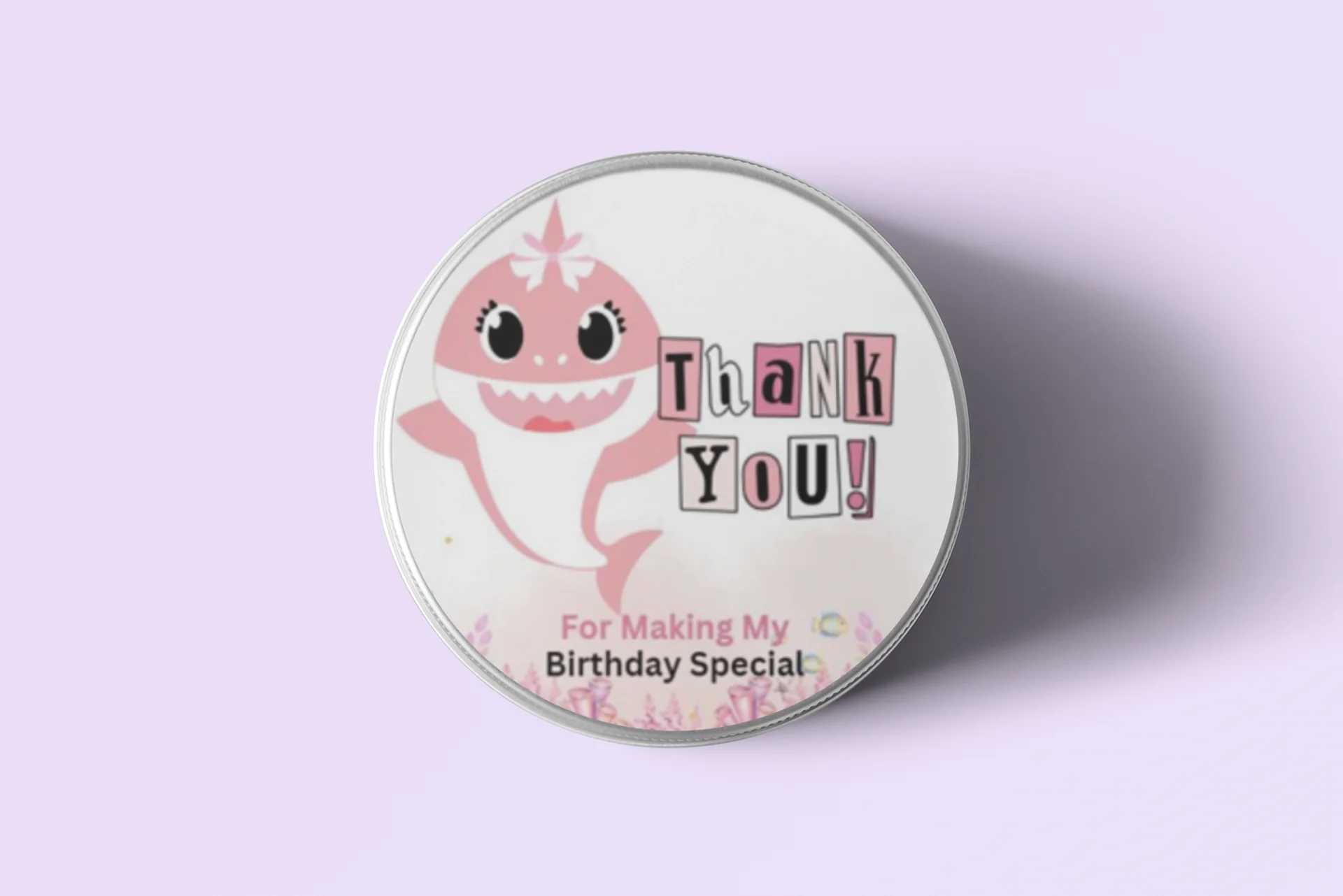 Baby Shark Theme- Return Gift/birthday decor Thankyou Sticker (6 CM/Sticker/Multicolour/24Pcs) - Premium Handcrafted 300 GSM Return Gift Label Stickers by Party Decor Mall India - View 4