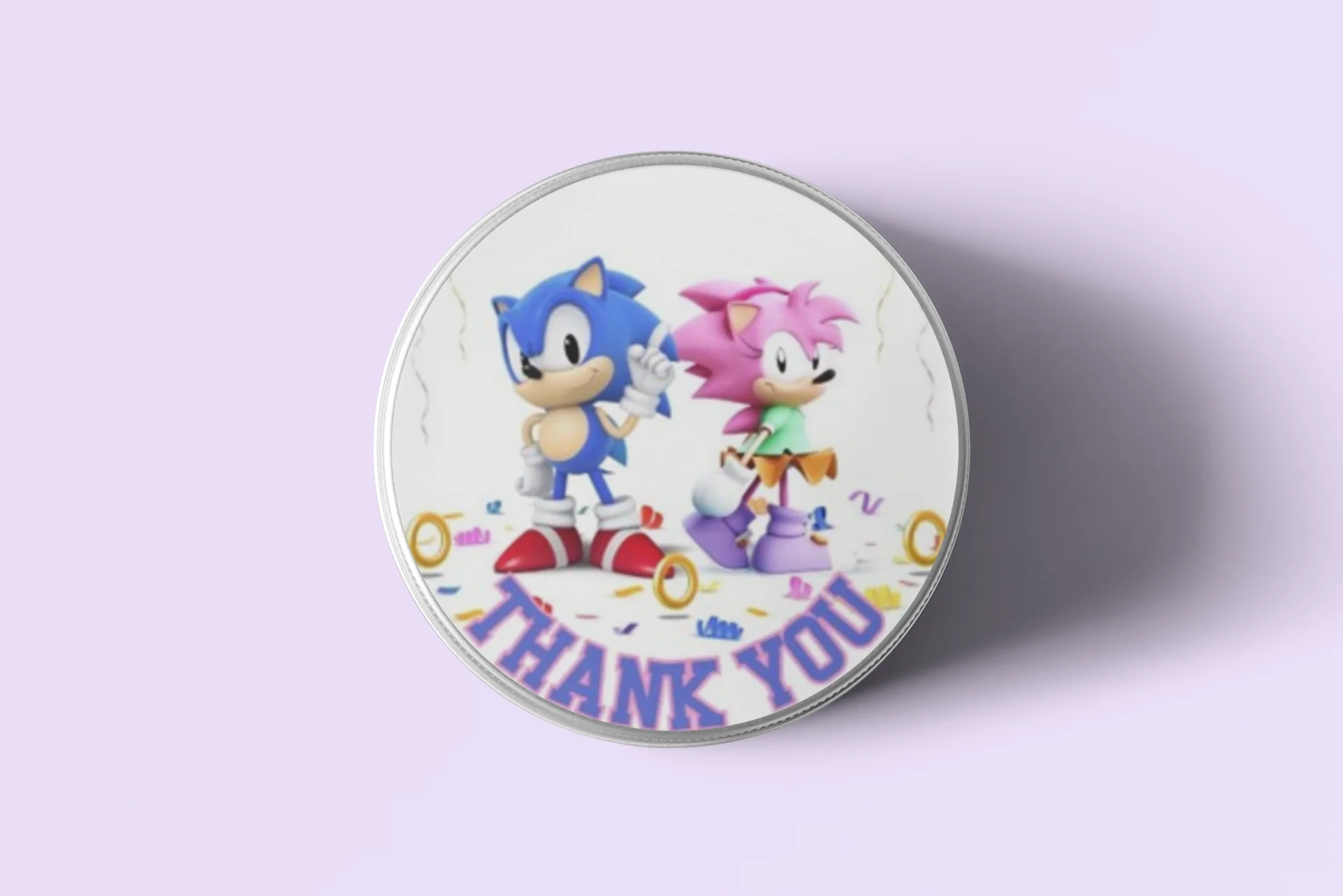 Sonic Theme Model 2- Return Gift/birthday decor Thankyou Sticker (6 CM/Sticker/Multicolour/24Pcs) - Premium Handcrafted 300 GSM Return Gift Label Stickers by Party Decor Mall India - View 4