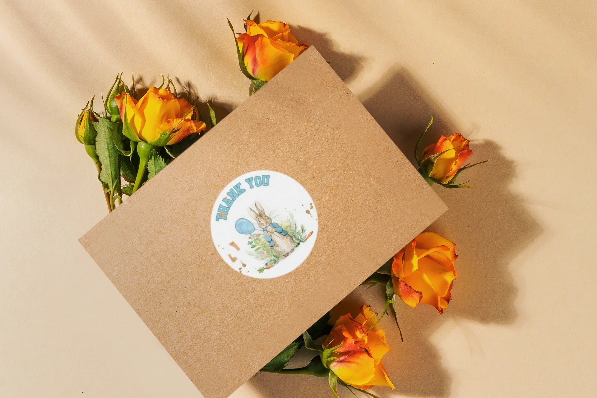 Peter Rabbit Theme- Return Gift/birthday decor Thankyou Sticker (6 CM/Sticker/Multicolour/24Pcs) - Premium Handcrafted 300 GSM Return Gift Label Stickers by Party Decor Mall India - View 4