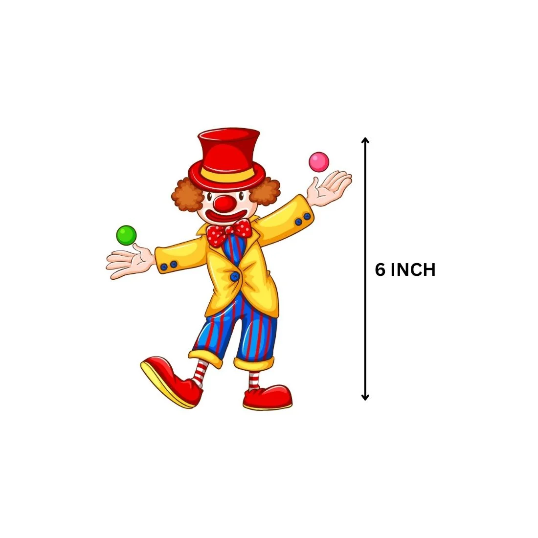 Carnival Theme Cutout (6 inches/250 GSM Cardstock/Mixcolour/12Pcs) - Premium Handcrafted 300 GSM Paper Cutouts by Party Decor Mall India - View 3