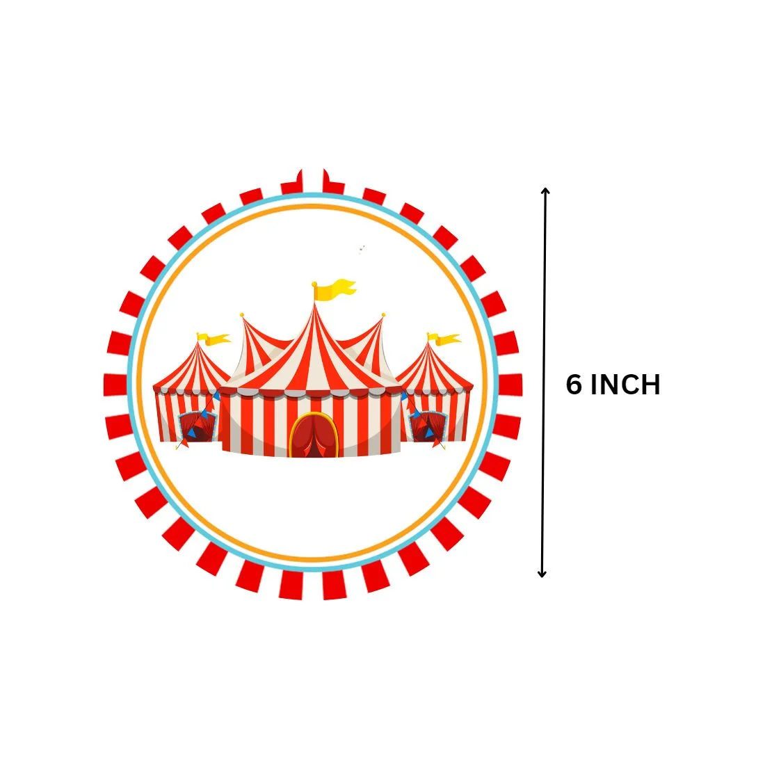 Carnival Dangler/Wall Hanging Birthday Decoration – (6 inches/250 GSM Cardstock/Mixcolour/6Pcs) - Premium Handcrafted 300 GSM Birthday Decoration by Party Decor Mall India - View 3