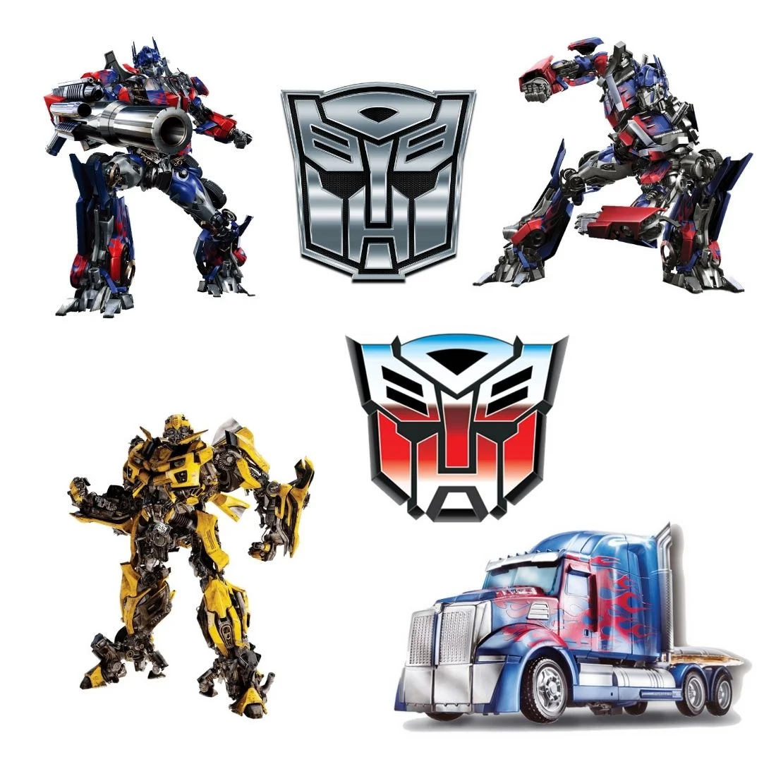 Transformers Theme Cutout (6 inches/250 GSM Cardstock/Mixcolour/12Pcs)