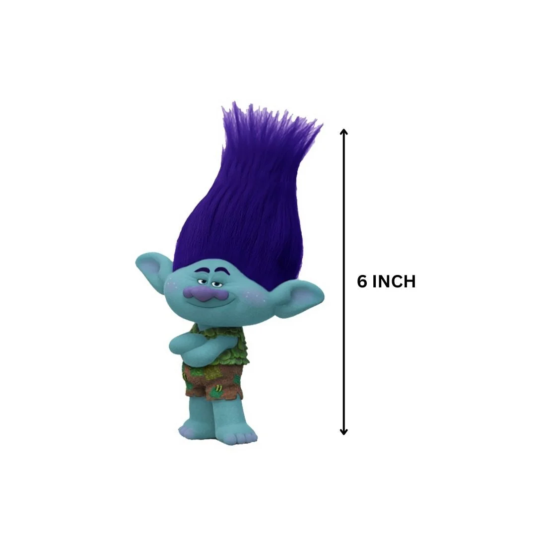 Trolls Theme Cutout (6 inches/250 GSM Cardstock/Mixcolour/12Pcs) - Premium Handcrafted 300 GSM Paper Cutouts by Party Decor Mall India - View 3