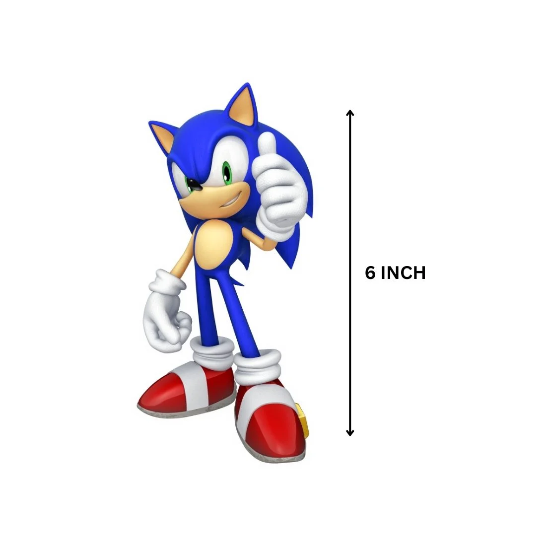 Sonic Theme Cutout (6 inches/250 GSM Cardstock/Mixcolour/12Pcs) - Premium Handcrafted 300 GSM Paper Cutouts by Party Decor Mall India - View 3