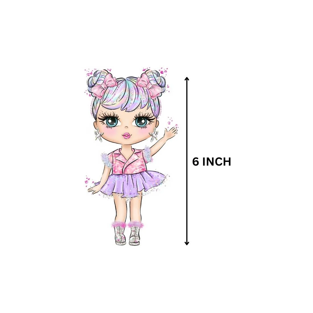Lol Doll Theme Cutout (6 inches/250 GSM Cardstock/Mixcolour/12Pcs) - Premium Handcrafted 300 GSM Paper Cutouts by Party Decor Mall India - View 3
