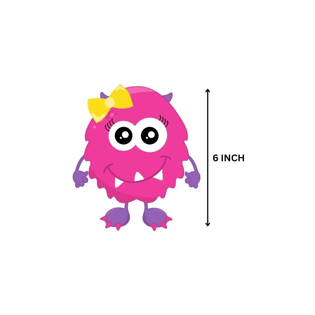 Monster Theme Cutout (6 inches/250 GSM Cardstock/Mixcolour/12Pcs) - Premium Handcrafted 300 GSM Paper Cutouts by Party Decor Mall India - View 3