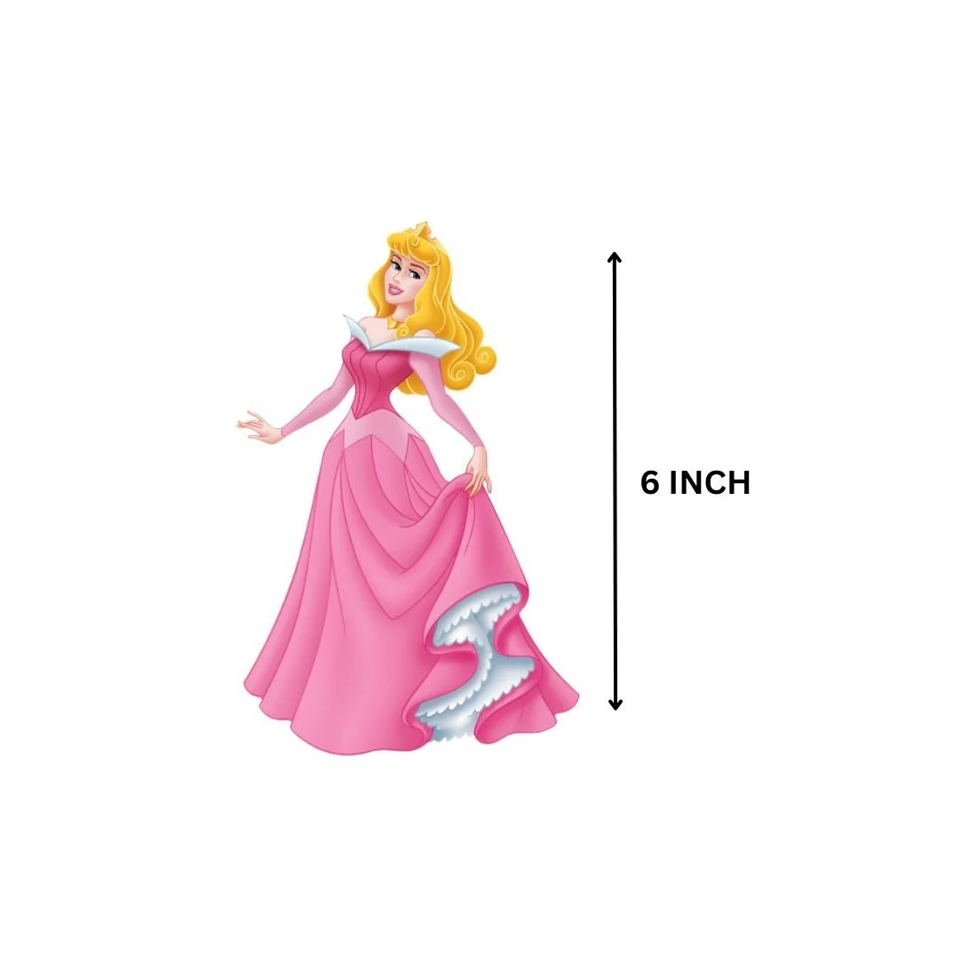 Disney Princess Theme Cutout (6 inches/250 GSM Cardstock/Mixcolour/12Pcs) - Premium Handcrafted 300 GSM Paper Cutouts by Party Decor Mall India - View 3