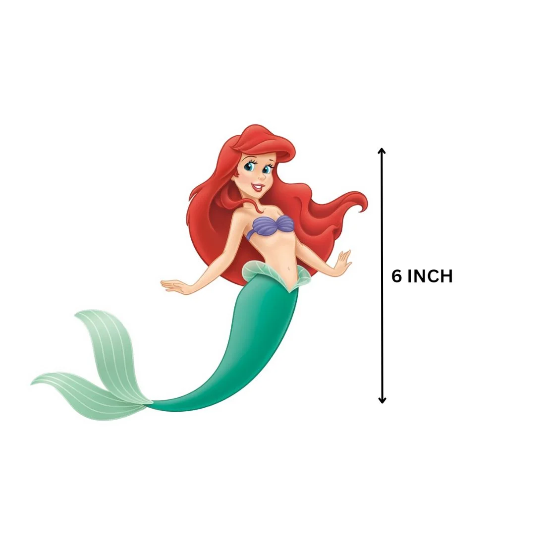 Mermaid Theme Cutout (6 inches/250 GSM Cardstock/Mixcolour/12Pcs) - Premium Handcrafted 300 GSM Paper Cutouts by Party Decor Mall India - View 3