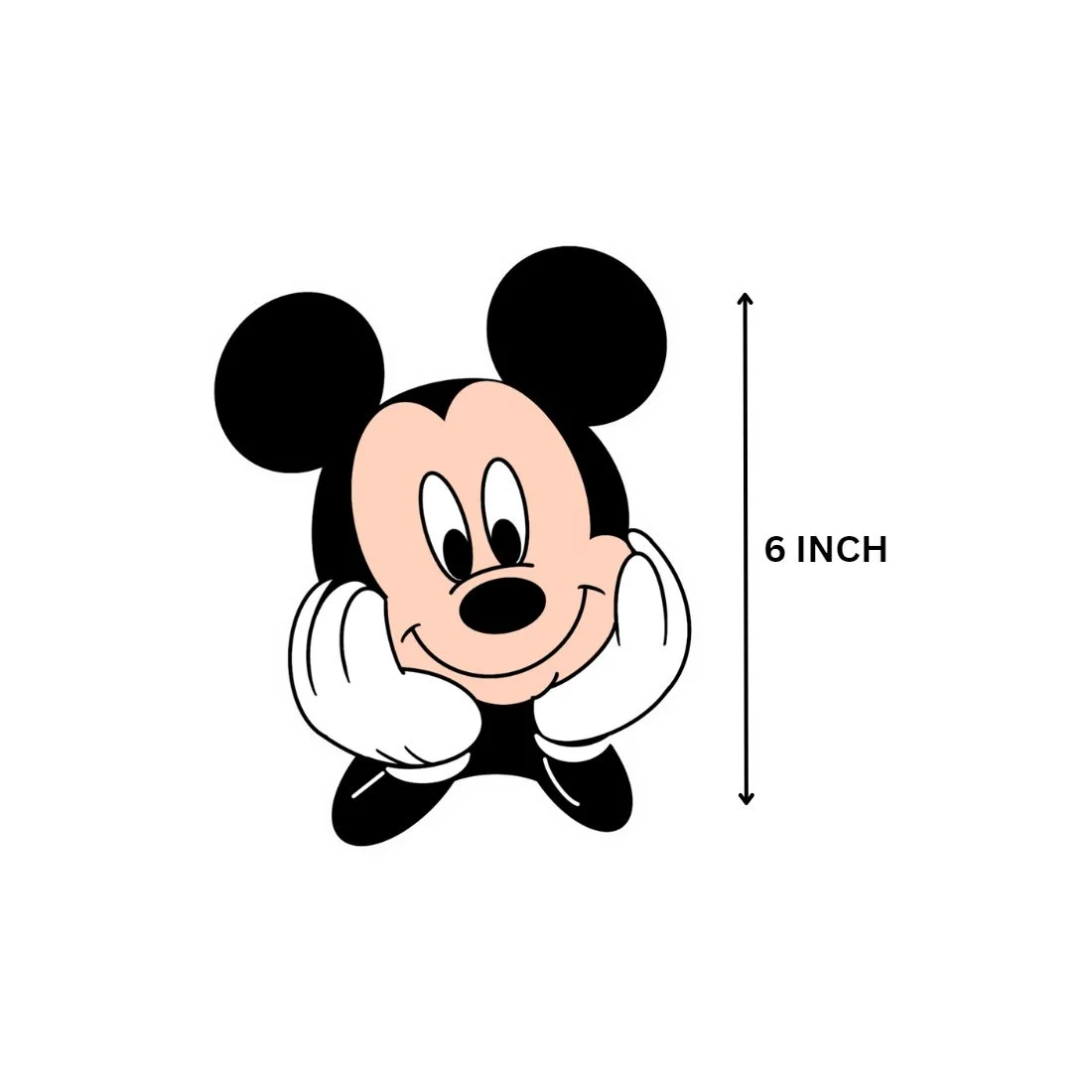 Mickey Minnie Theme Cutout (6 inches/250 GSM Cardstock/Mixcolour/12Pcs) - Premium Handcrafted 300 GSM Paper Cutouts by Party Decor Mall India - View 3