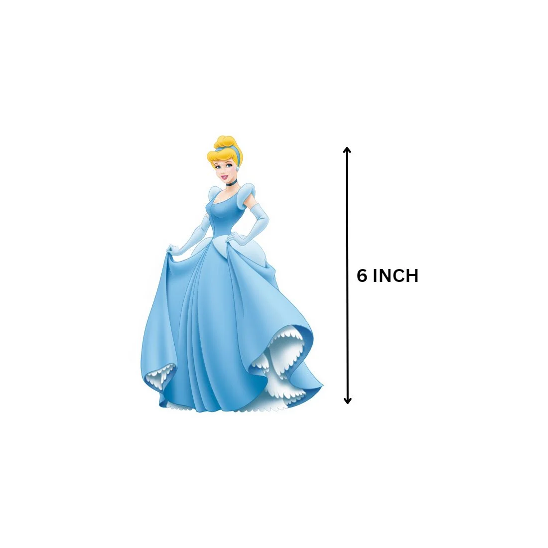 Cindrella Theme Cutout (6 inches/250 GSM Cardstock/Mixcolour/12Pcs) - Premium Handcrafted 300 GSM Paper Cutouts by Party Decor Mall India - View 3