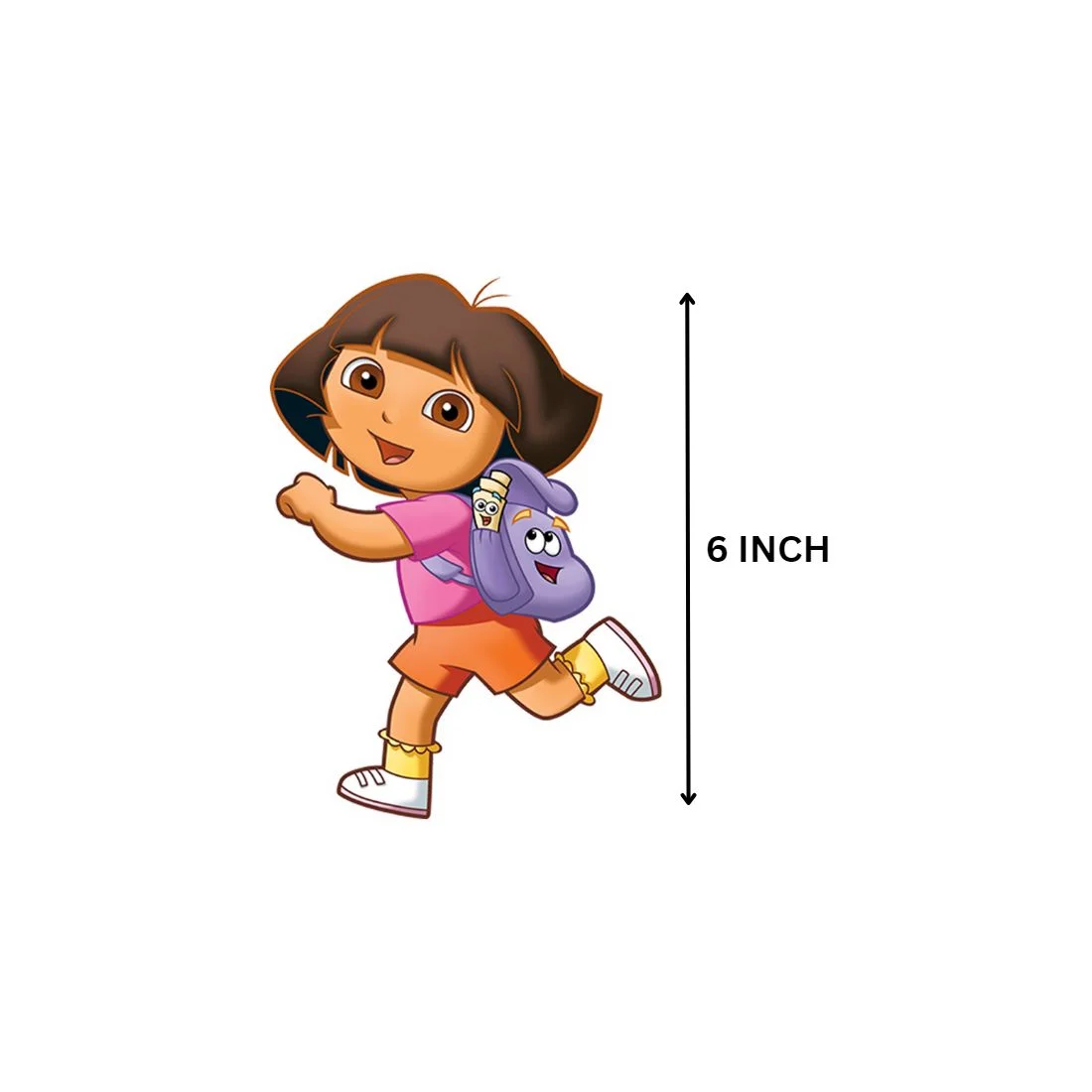 Dora Theme Cutout (6 inches/250 GSM Cardstock/Mixcolour/12Pcs) - Premium Handcrafted 300 GSM Paper Cutouts by Party Decor Mall India - View 3