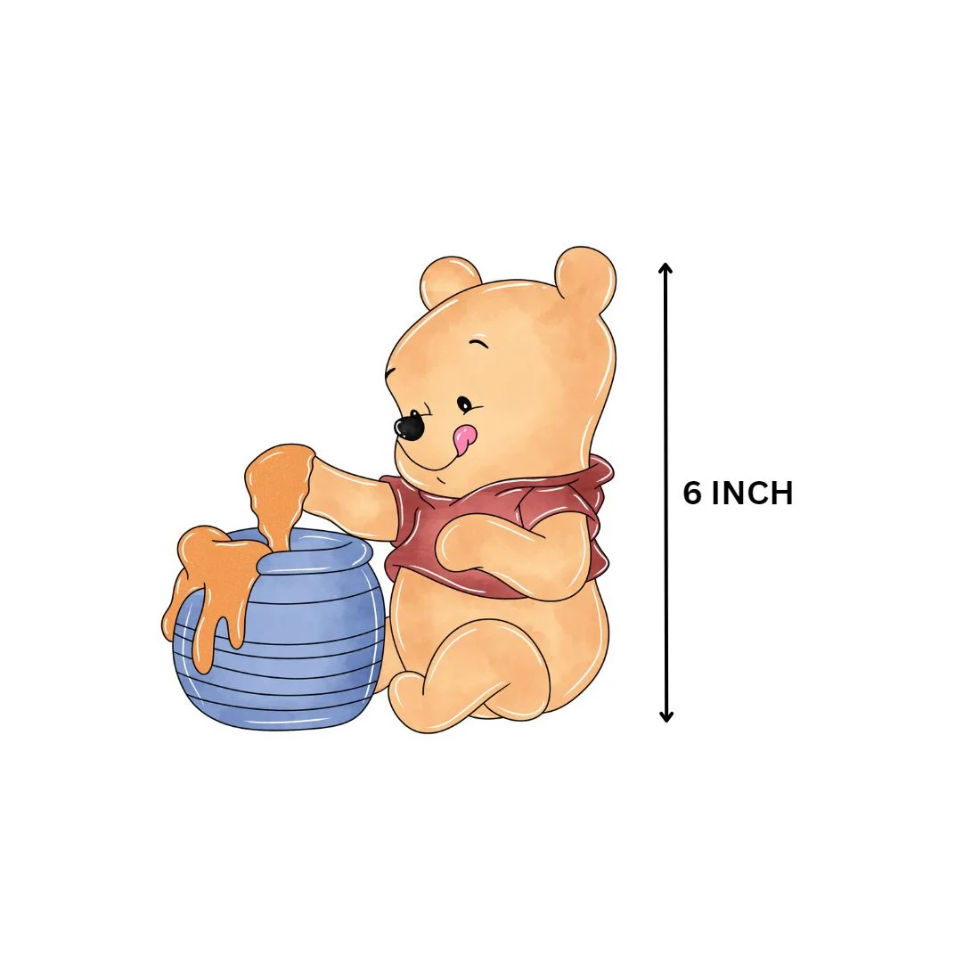 Winnie The Pooh Theme Cutout - (6 inches/250 GSM Cardstock/Mixcolour/12Pcs) - Premium Handcrafted 300 GSM Paper Cutouts by Party Decor Mall India - View 3
