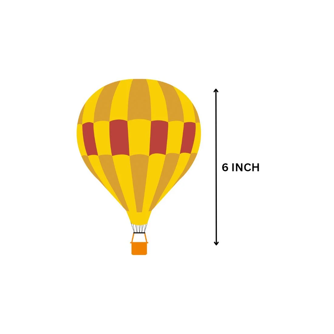 Air Transport Theme Cutout - (6 inches/250 GSM Cardstock/Red , Yellow , Black & Lightblue/12Pcs) - Premium Handcrafted 300 GSM Paper Cutouts by Party Decor Mall India - View 3