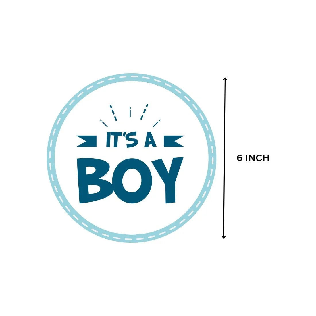 Baby Boy Welcome Danglers - (6 inches/250 GSM Cardstock/Mixcolour/6Pcs) - Premium Handcrafted 300 GSM Danglers by Party Decor Mall India - View 3