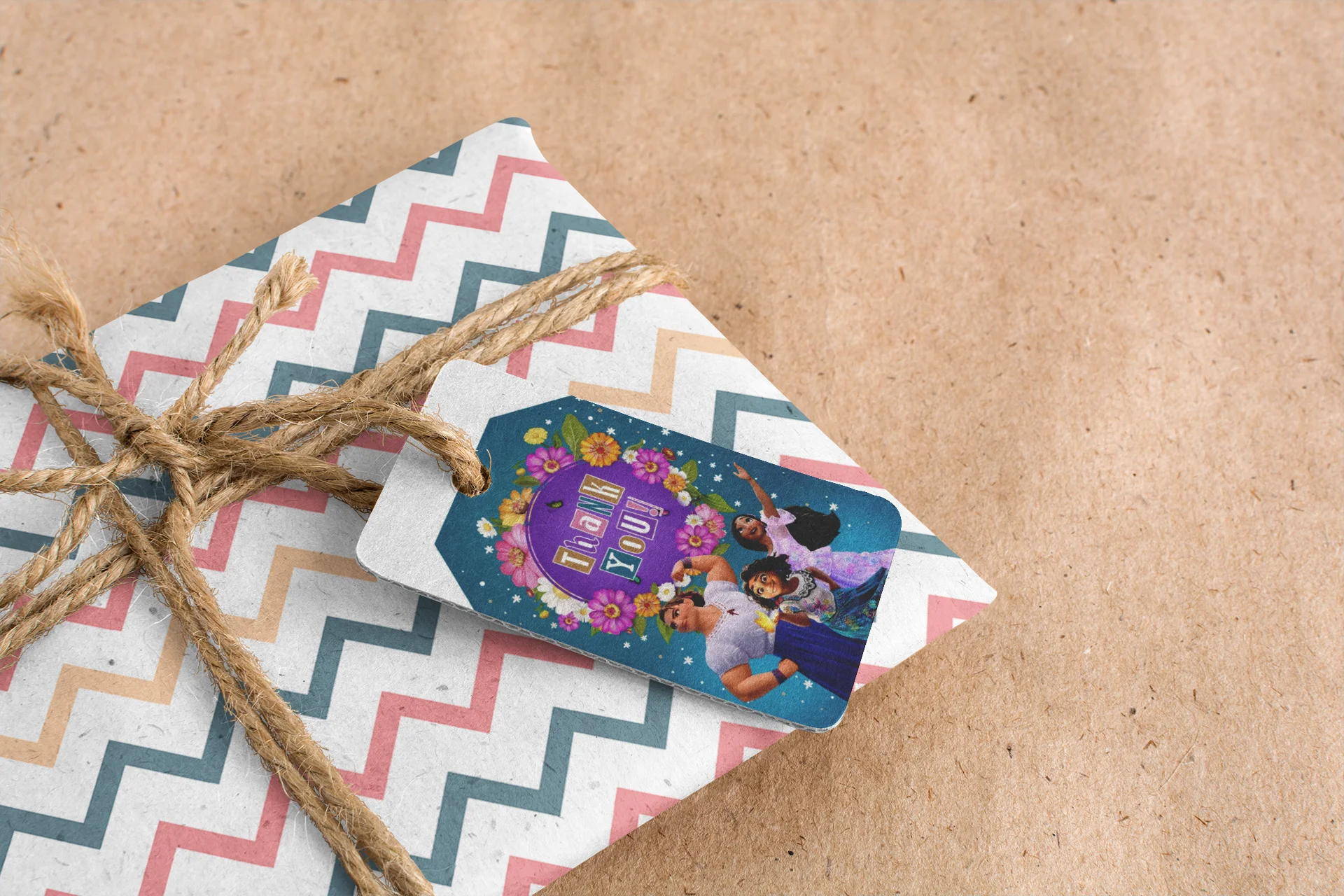 Encanto Model 2 Theme Birthday Favour Tags (2 x 3.5 inches/250 GSM Cardstock/Mixcolour/30Pcs) - Premium Handcrafted 300 GSM Thank You Cards by Party Decor Mall India - View 6