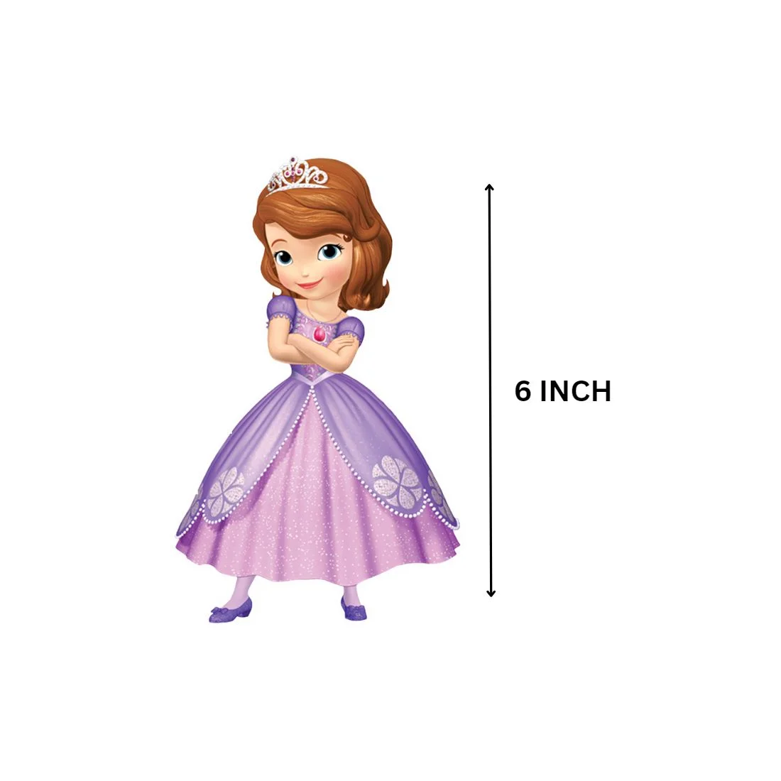 Enchanting Sofia Theme Birthday Party Decorations - Banner, Cutouts (6 inches/250 GSM Cardstock/Mixcolour/25Pcs) - Premium Handcrafted 300 GSM Paper Cutouts by Party Decor Mall India - View 4