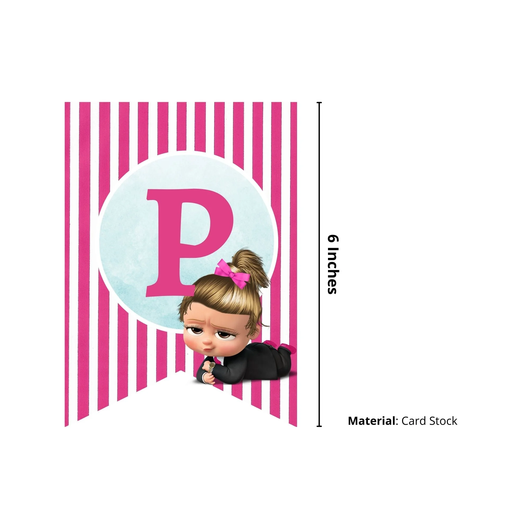 Boss Baby Girl Adventure Birthday Party Decorations - Banner, Cutouts (6 inches/250 GSM Cardstock/Mixcolour/25Pcs) - Premium Handcrafted 300 GSM Paper Cutouts by Party Decor Mall India - View 3