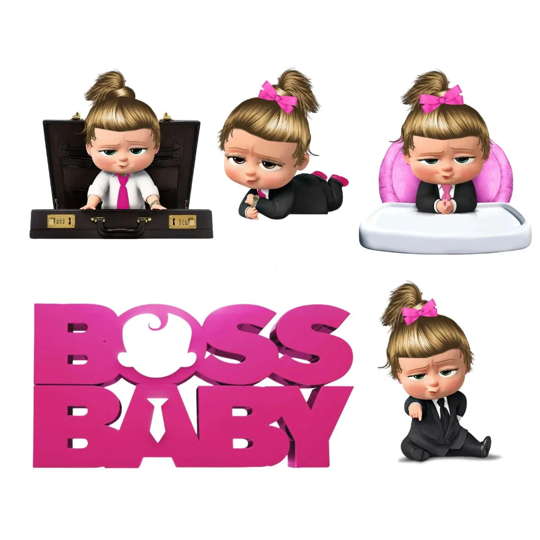 Boss Baby Girl Adventure Birthday Party Decorations - Banner, Cutouts (6 inches/250 GSM Cardstock/Mixcolour/25Pcs) - Premium Handcrafted 300 GSM Paper Cutouts by Party Decor Mall India - View 4