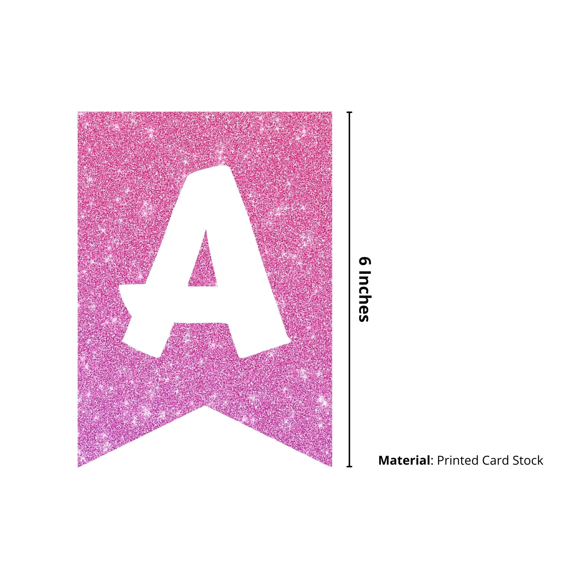Barbie Doll Theme Birthday Banner - (6 inches/250 GSM Cardstock/Pink & White/13Pcs) - Premium Handcrafted 300 GSM Buntings by Party Decor Mall India - View 2