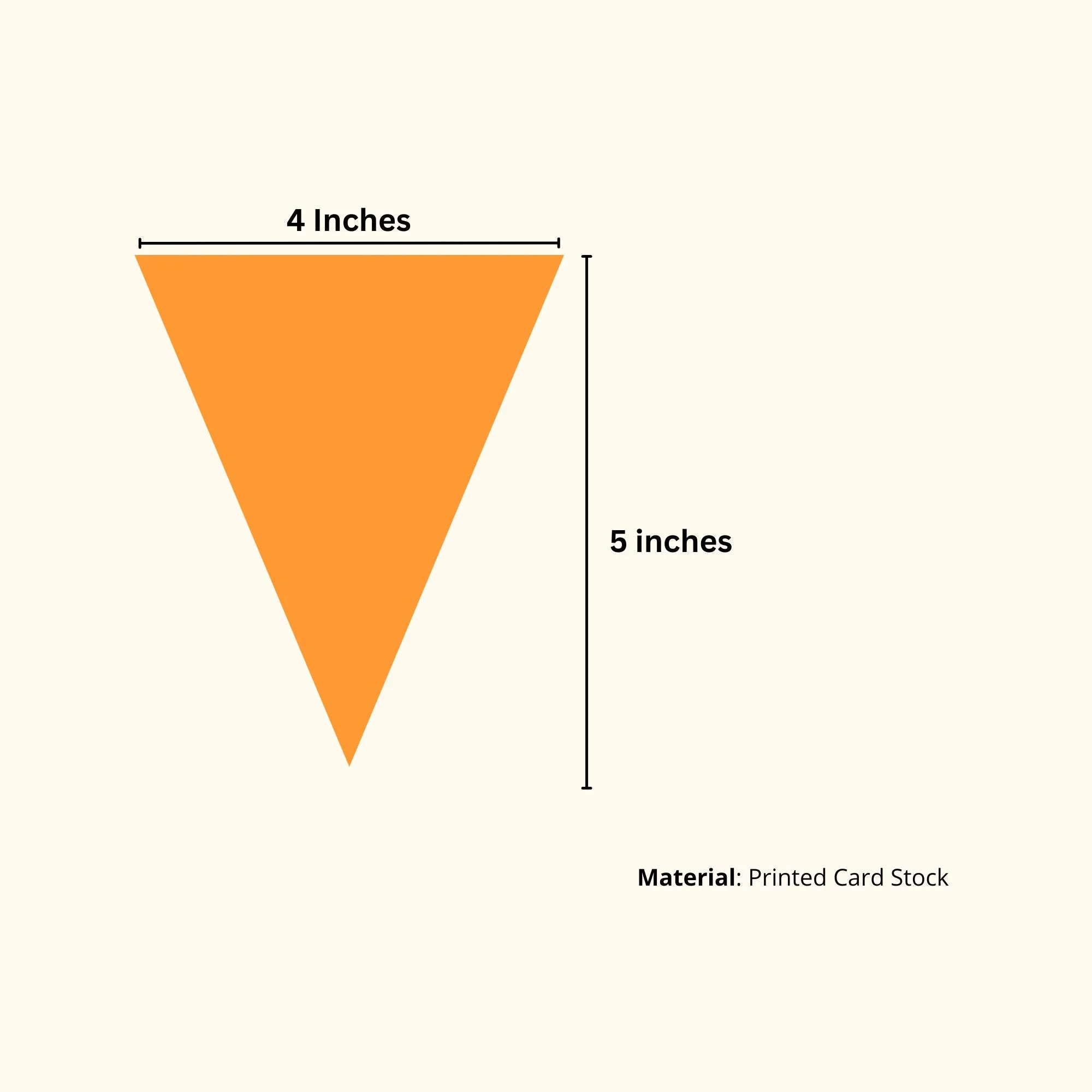 Tricolor Independence Day Bunting (5 Inches/250 GSM Cardstock/Orange , White , Green & Blue/28Pcs) - Premium Handcrafted 300 GSM Buntings by Party Decor Mall India - View 2