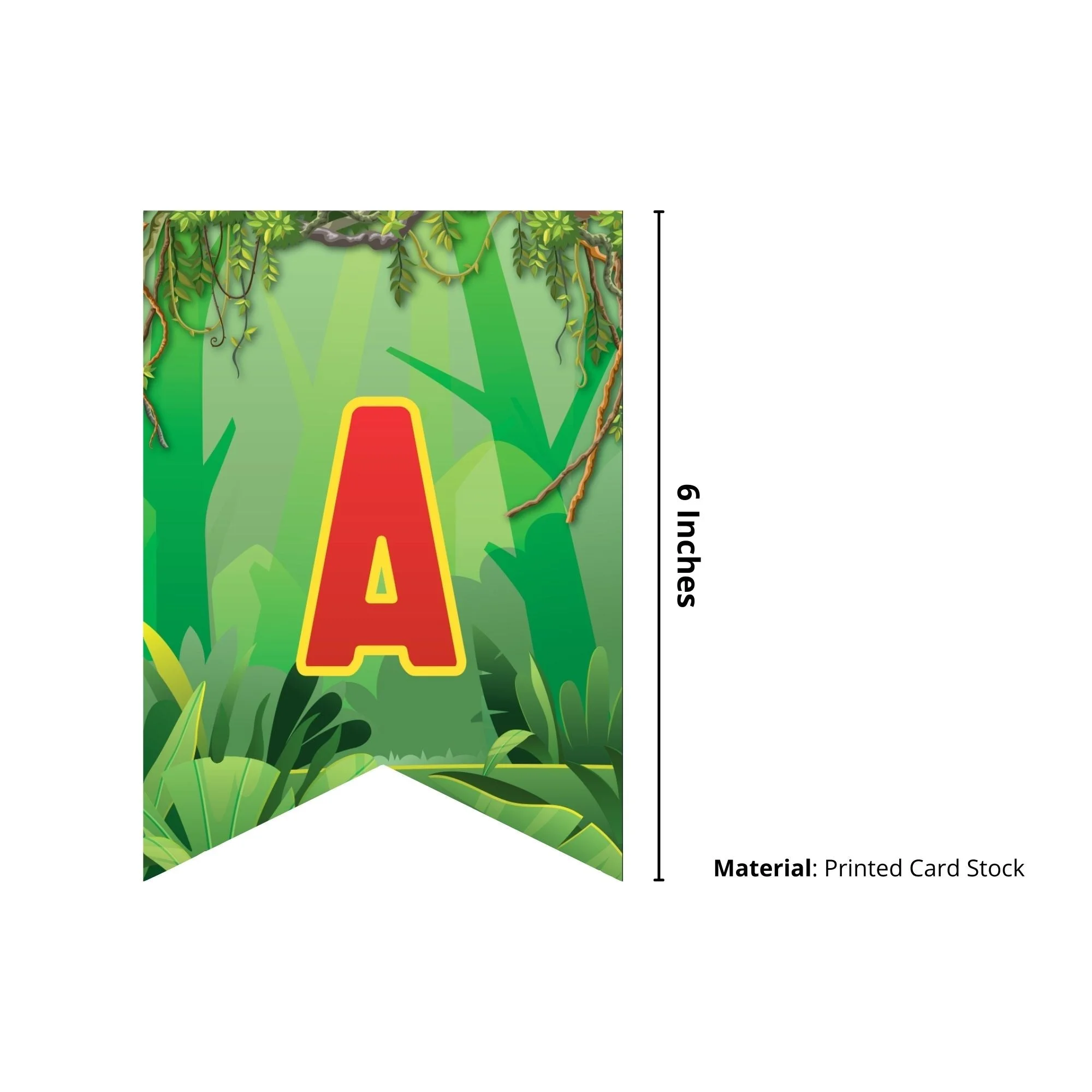 Donkey Kong Theme Happy Birthday Banner (6 Inches/250 GSM Cardstock/Mixcolour/13Pcs) - Premium Handcrafted 300 GSM Buntings by Party Decor Mall India - View 2