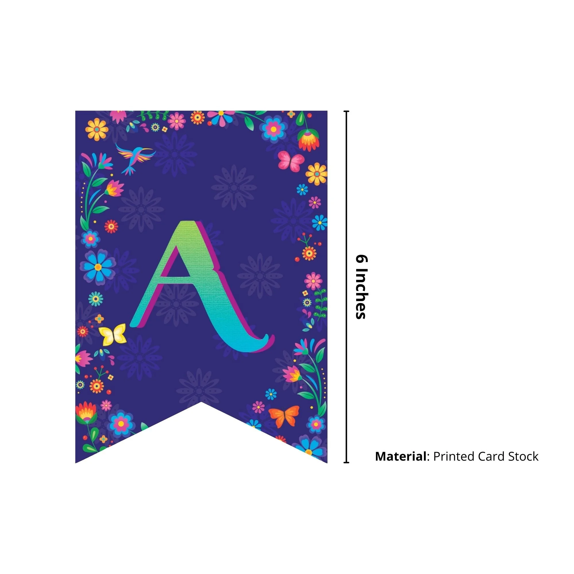Encanto Theme Happy Birthday Banner (6 Inches/250 GSM Cardstock/Mixcolour/13Pcs) - Premium Handcrafted 300 GSM Buntings by Party Decor Mall India - View 2