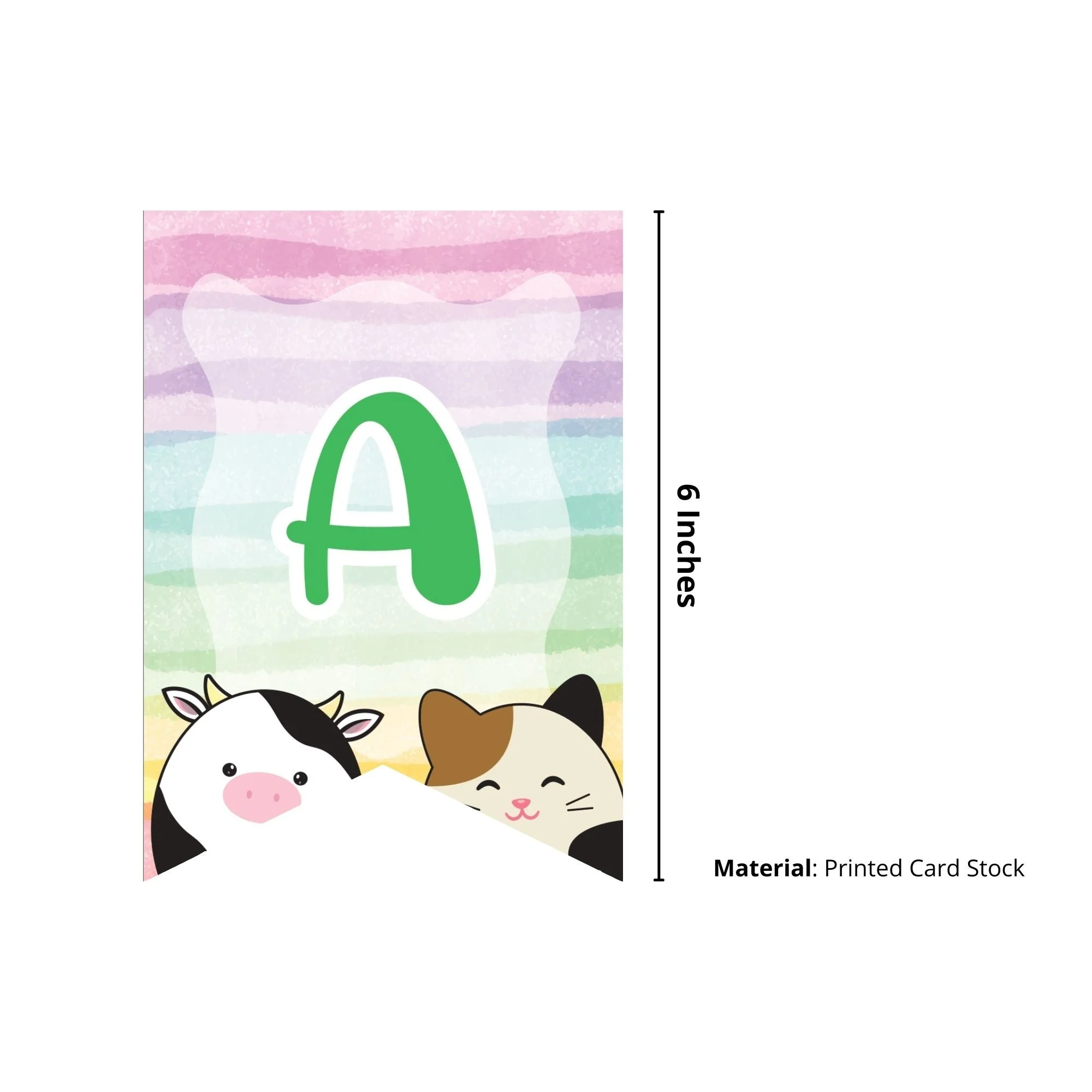 Squishmallows Theme Happy Birthday Banner (6 Inches/250 GSM Cardstock/MixColour/13Pcs) - Premium Handcrafted 300 GSM Buntings by Party Decor Mall India - View 2